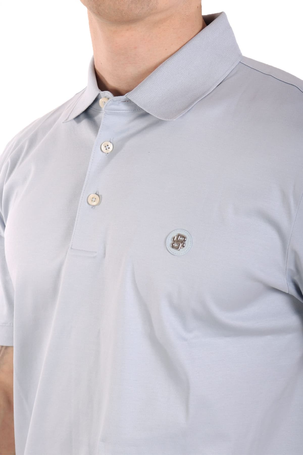 BOSS POLO MERCERISED REGULAR FIT C-PARRIS 01 ΓΑΛΑΖΙΟ