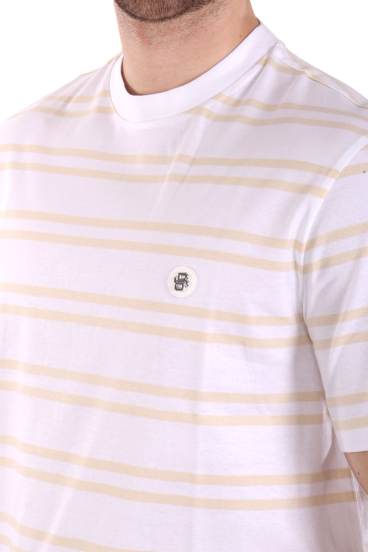 BOSS T-SHIRT C-TAUT 01 ΛΕΥΚΟ-ΜΠΕΖ