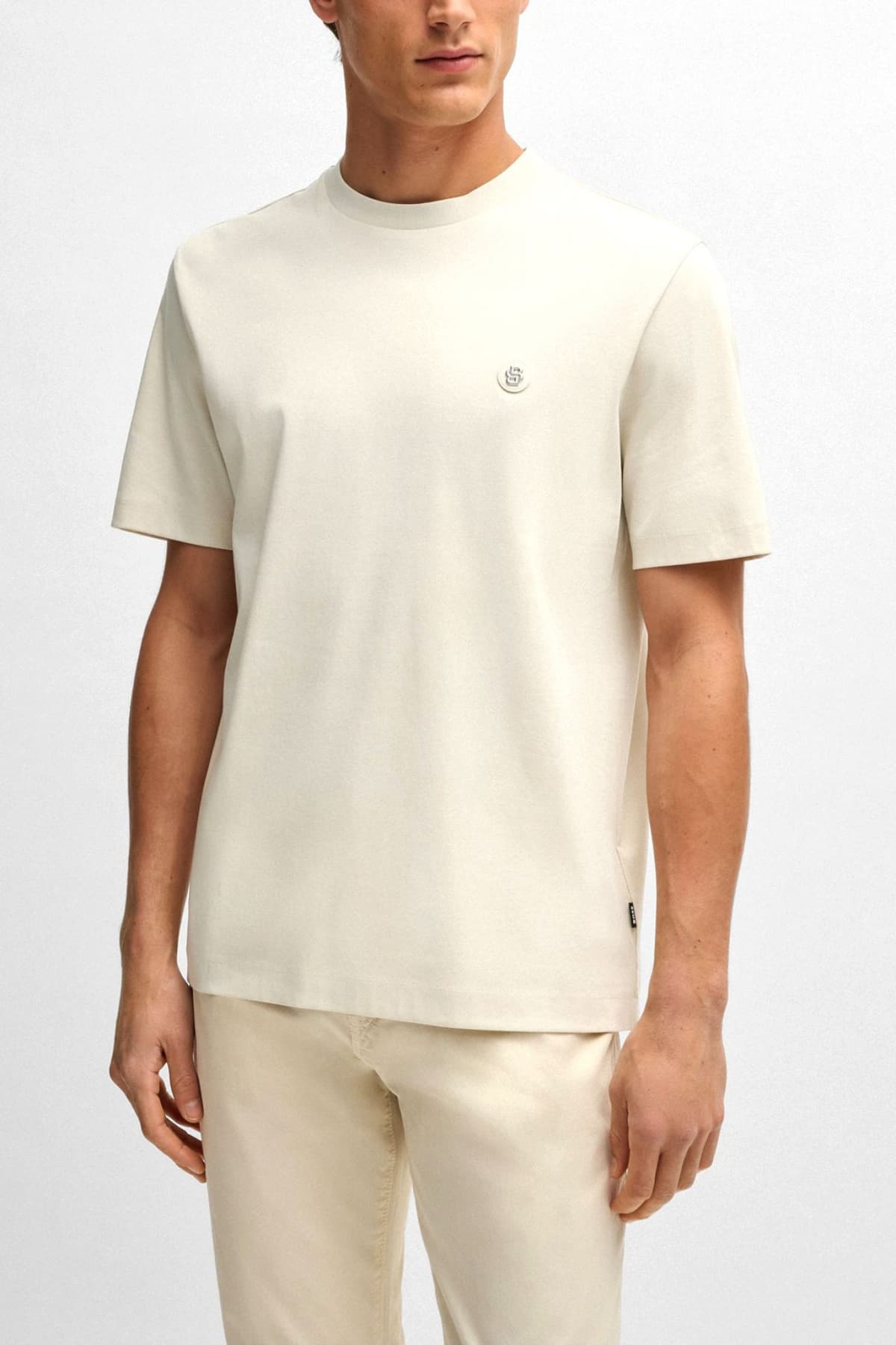 Men's T-Shirts Boss Ecru