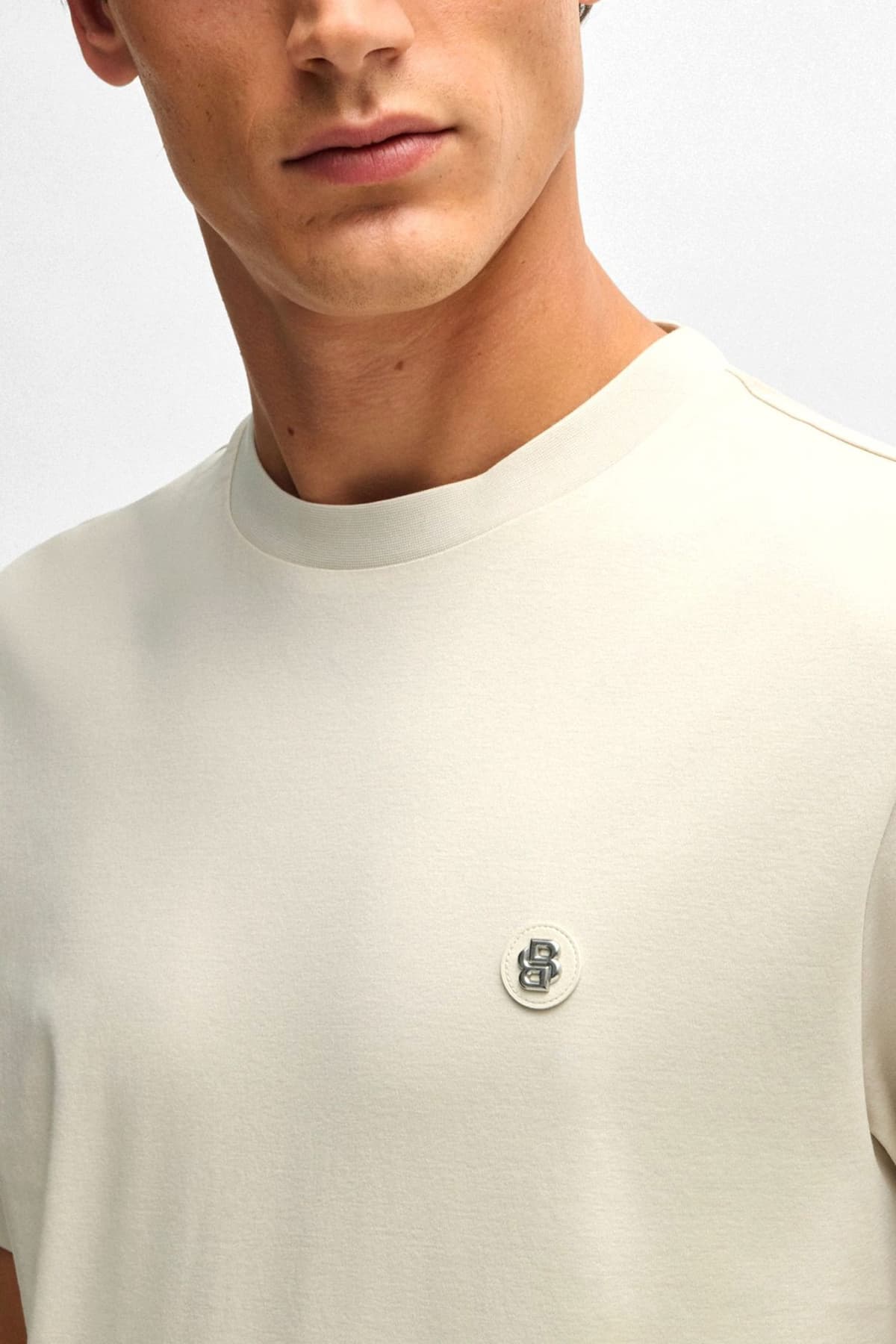 Men's T-Shirts Boss Ecru