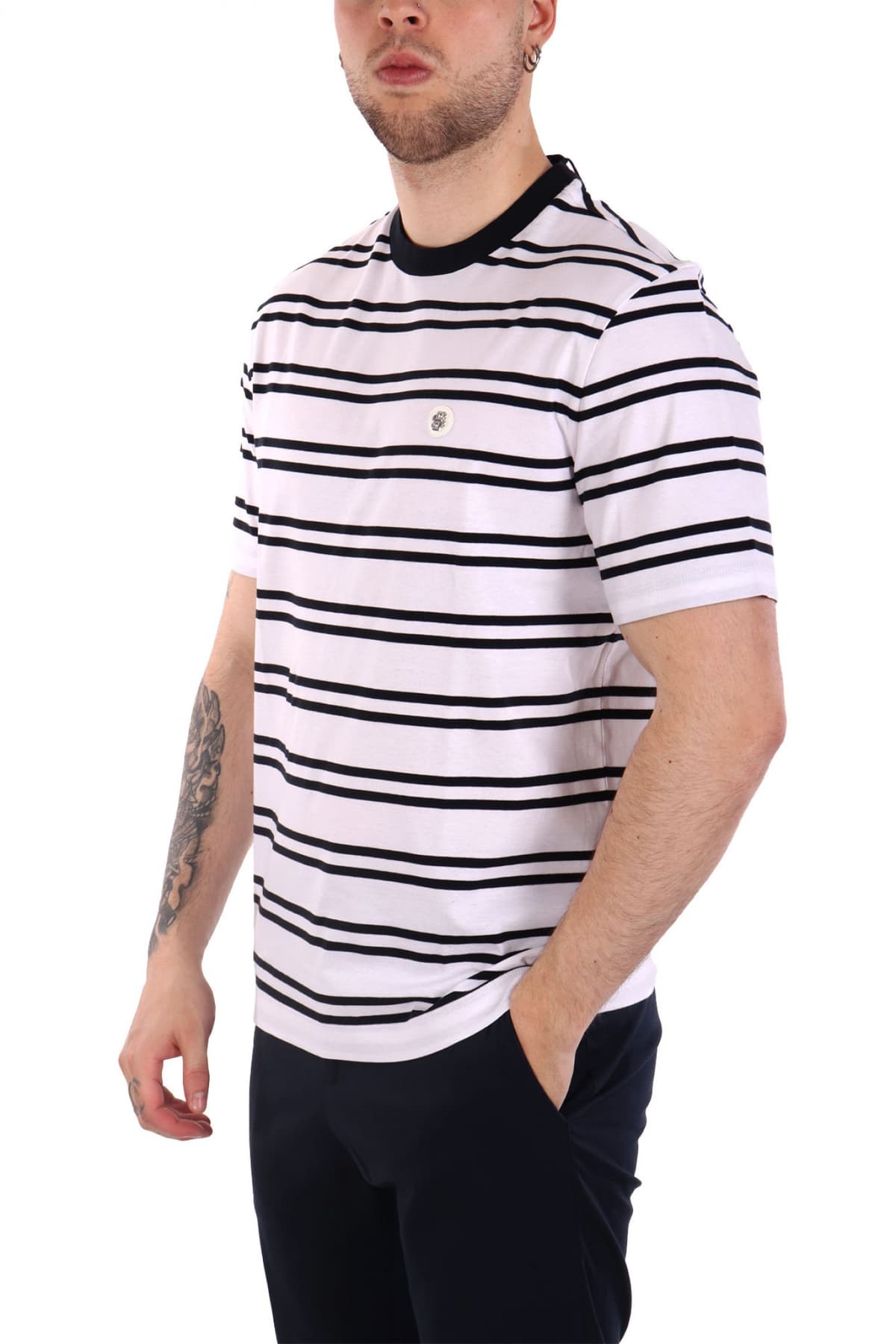 BOSS T-SHIRT C-TAUT 01 ΛΕΥΚΟ-ΜΠΛΕ