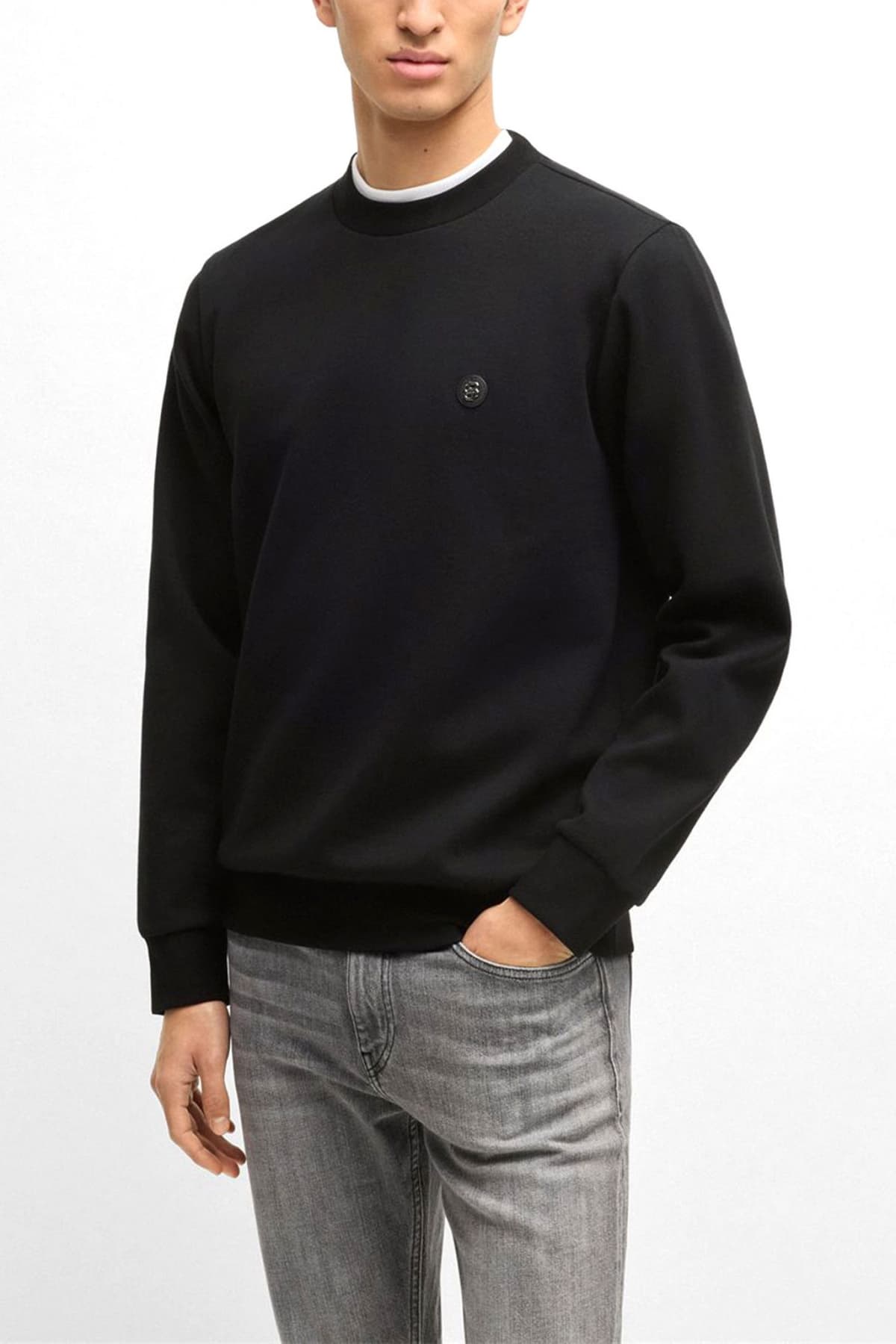 BOSS ΦΟΥΤΕΡ CREW NECK C-SHARPE 01 ΜΑΥΡΟ