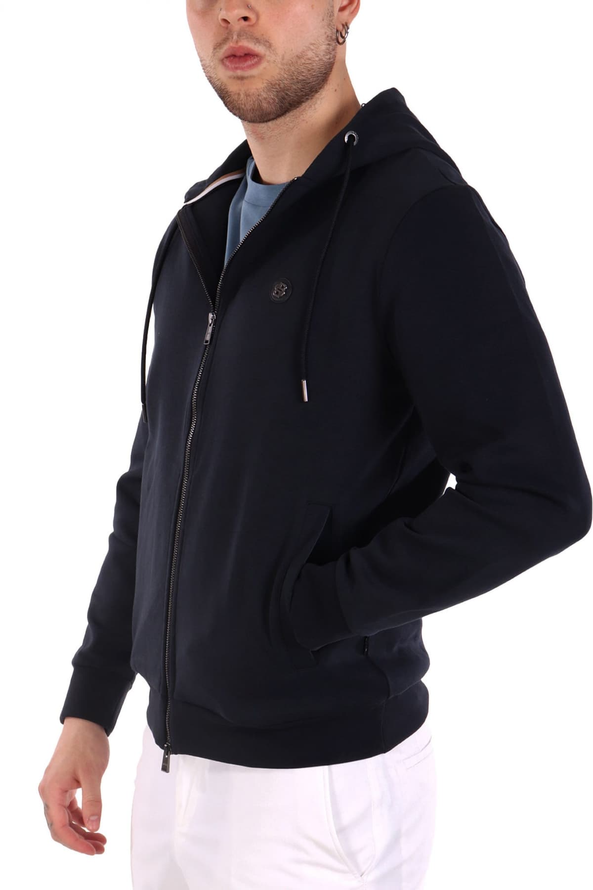 BOSS ΦΟΥΤΕΡ FULLZIP C-SPENCE 01 ΣΚΟΥΡΟ ΜΠΛΕ