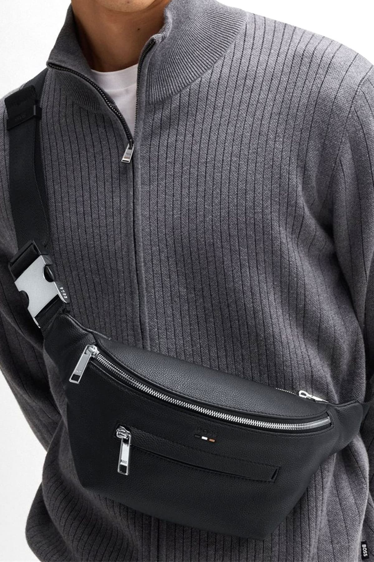 BOSS ΤΣΑΝΤΑΚΙ ΜΕΣΗΣ RAY_BELTBAG ΜΑΥΡΟ