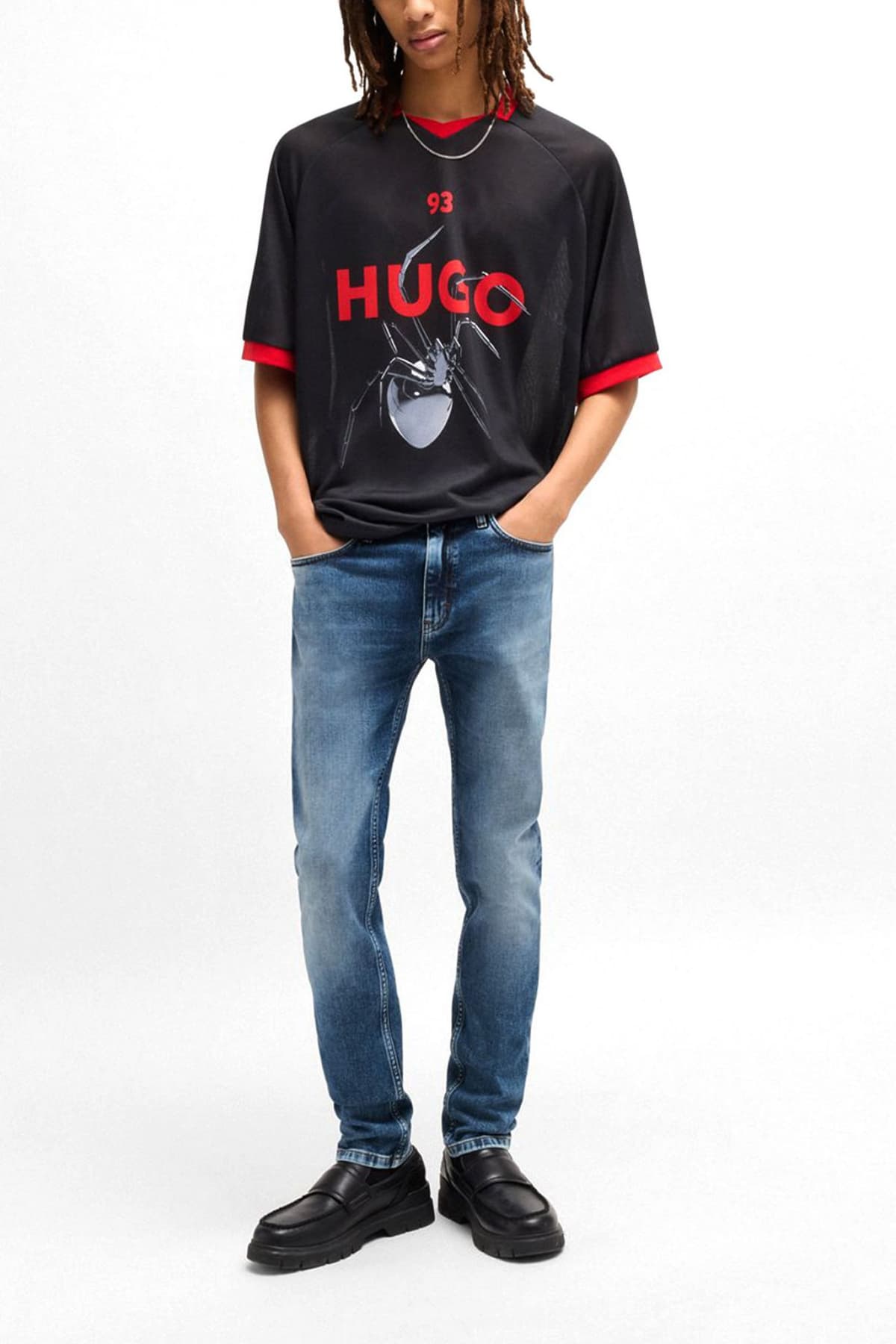 HUGO ΠΑΝΤΕΛΟΝΙ JEANS HUGO 734 EXTRA-SLIM FIT ΑΝΟΙΧΤΟ ΜΠΛΕ
