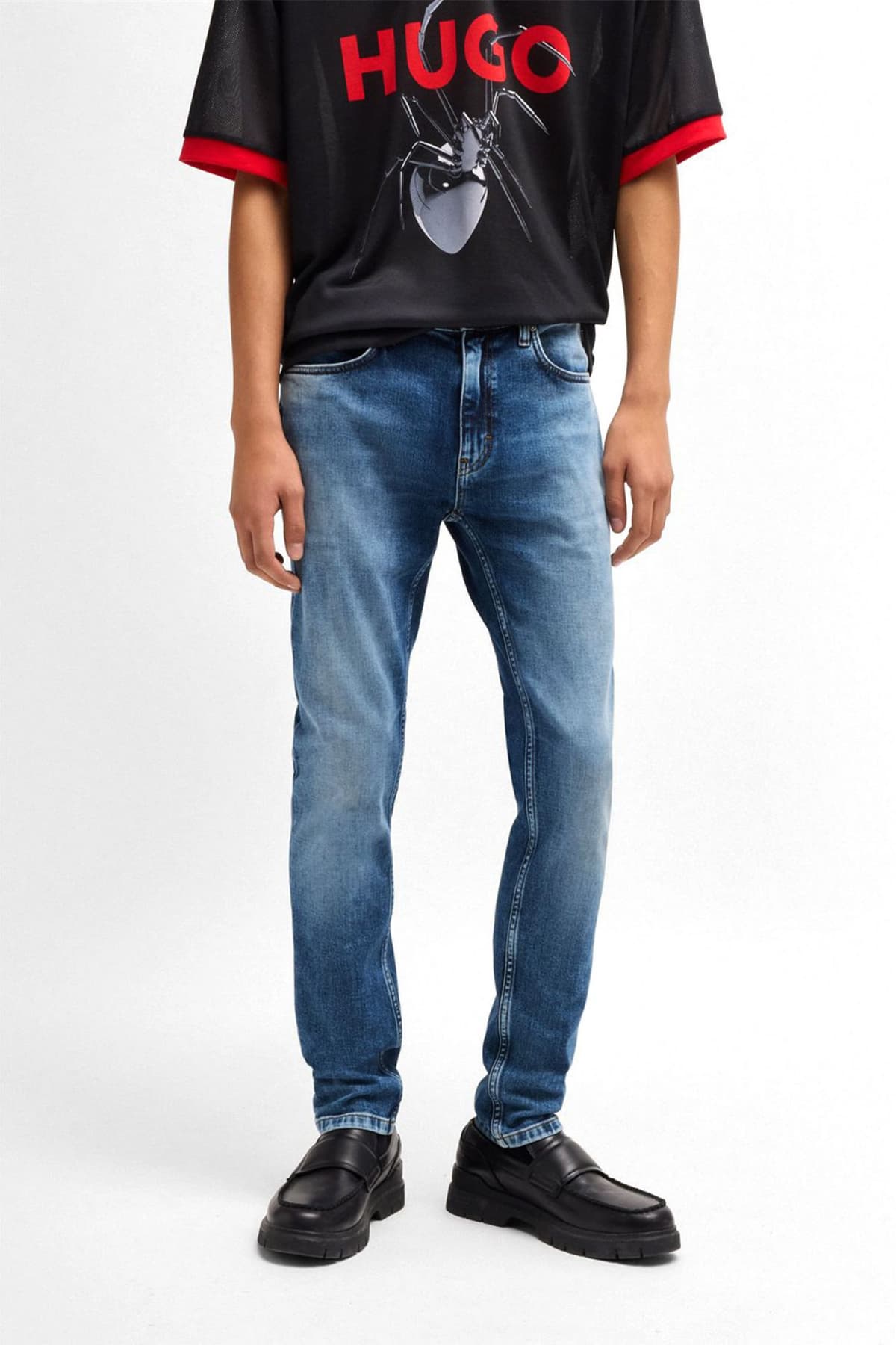 HUGO ΠΑΝΤΕΛΟΝΙ JEANS HUGO 734 EXTRA-SLIM FIT ΑΝΟΙΧΤΟ ΜΠΛΕ