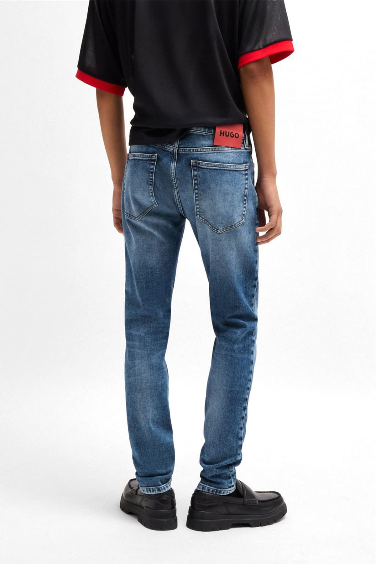 HUGO ΠΑΝΤΕΛΟΝΙ JEANS HUGO 734 EXTRA-SLIM FIT ΑΝΟΙΧΤΟ ΜΠΛΕ