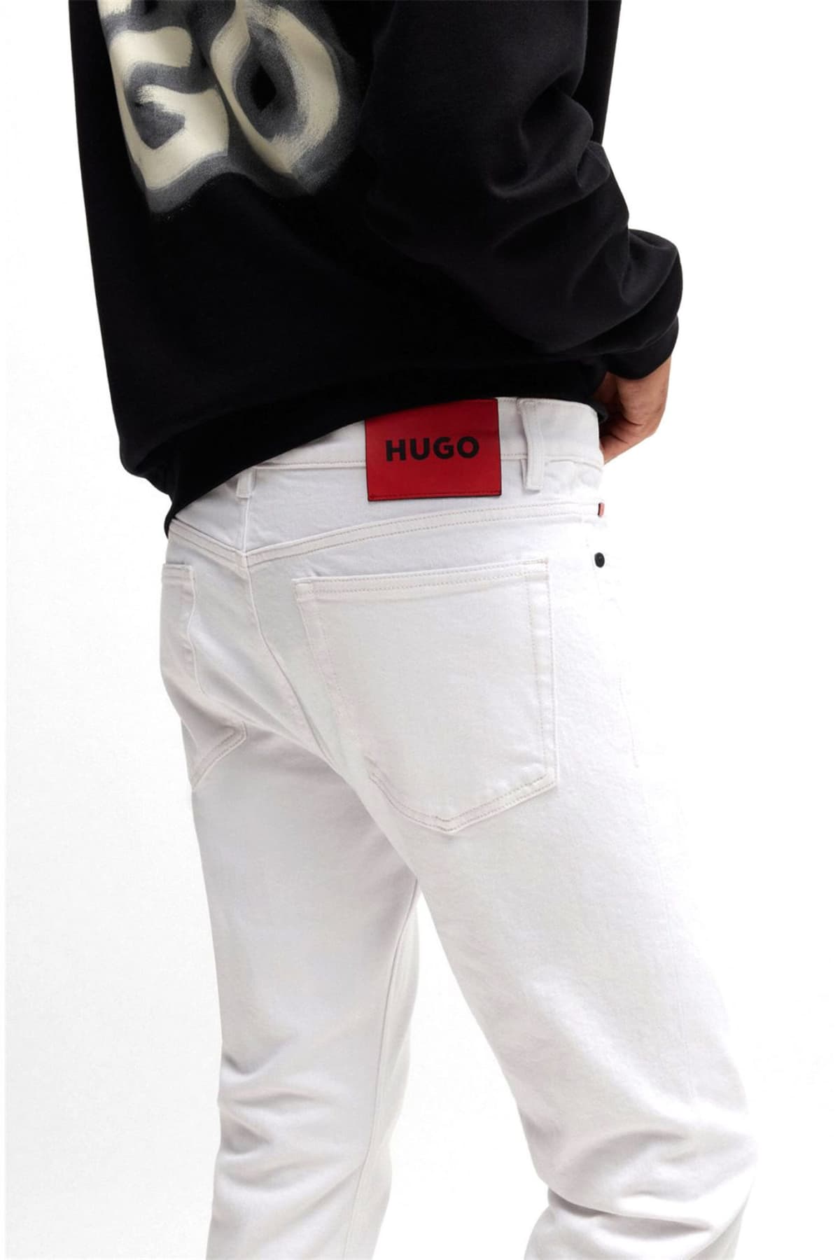 HUGO ΠΑΝΤΕΛΟΝΙ JEANS 708 SLIM FIT ΛΕΥΚΟ