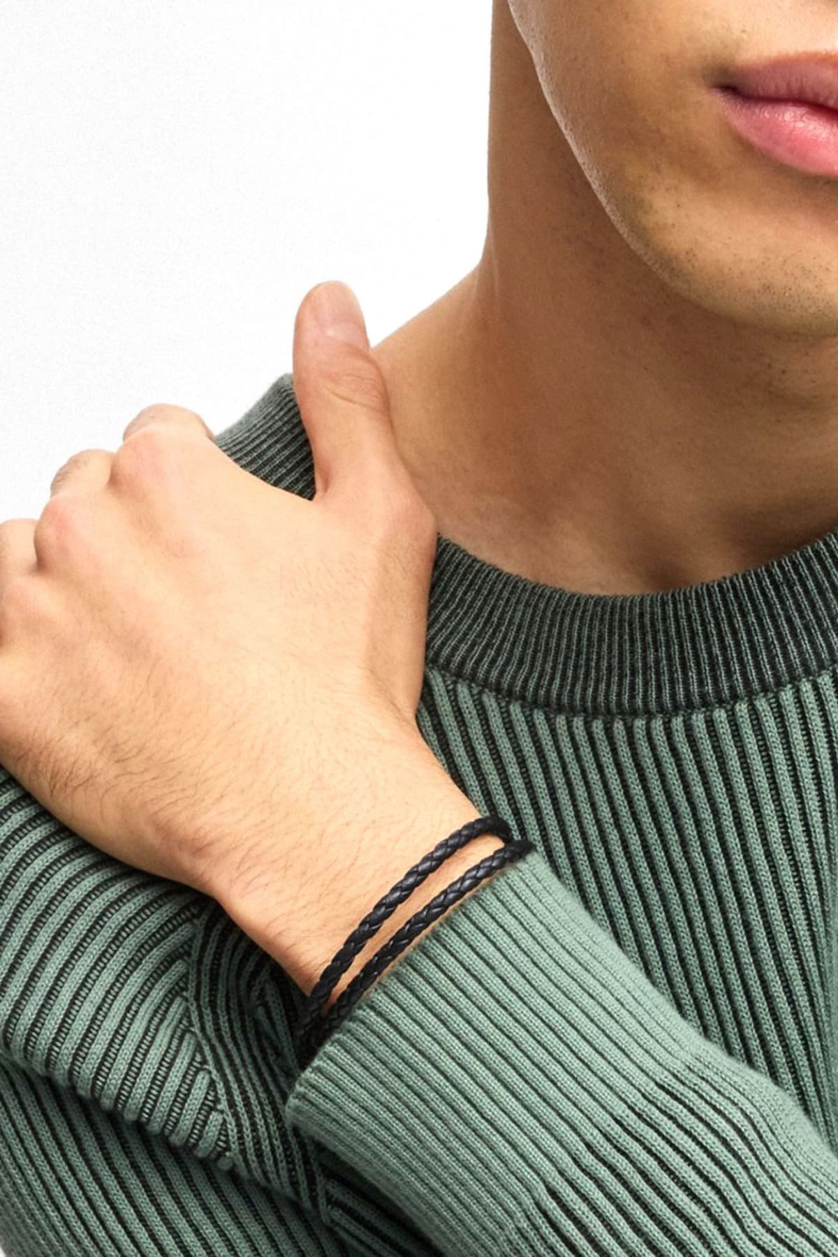 HUGO ΒΡΑΧΙΟΛΙ Ε-DOUBLEBRAIDC-BRA ΜΑΥΡΟ