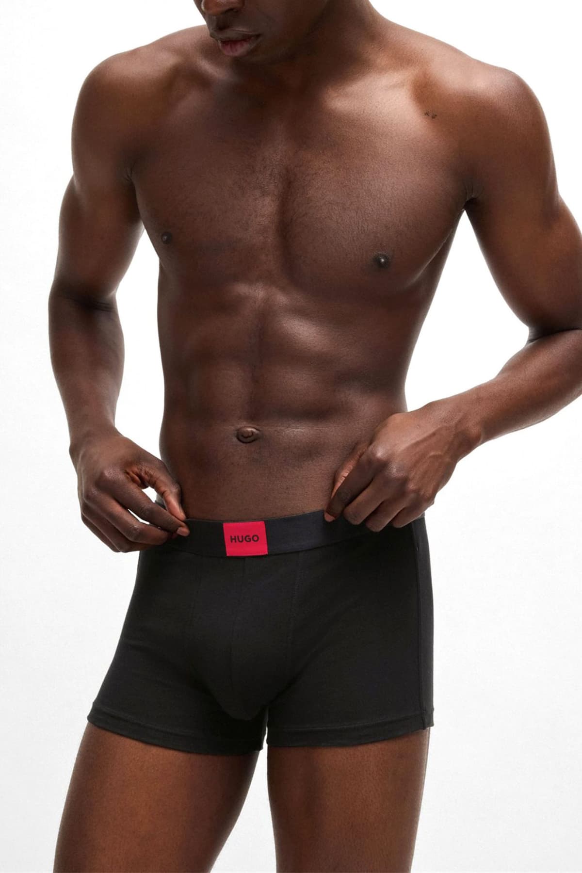 HUGO ΕΣΩΡΟΥΧΟ TRUNK TRIPLET GALAXY COTTON STRETCH ΜΑΥΡΟ