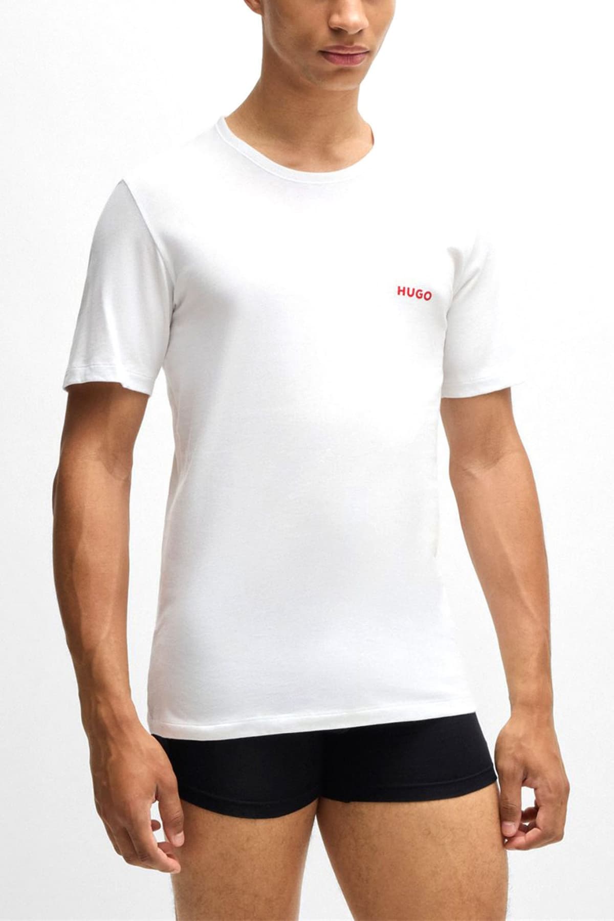 HUGO T-SHIRT ΕΣΩΡΟΥΧΑ RN TRIPLET P ΛΕΥΚΟ-ΓΚΡΙ-ΜΑΥΡΟ