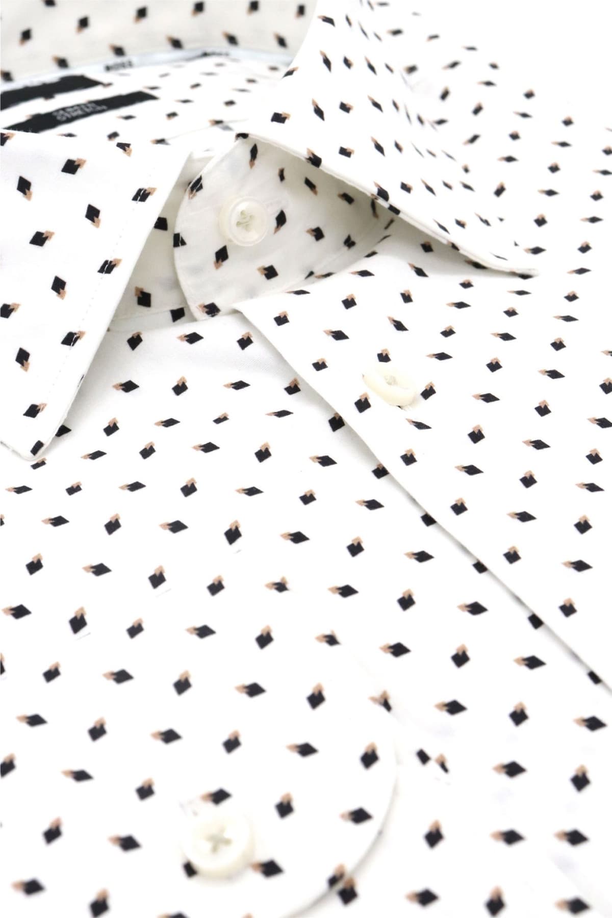 BOSS ΠΟΥΚΑΜΙΣΟ ΜΙΚΡΟΣΧΕΔΙΟ SLIM FIT H-HANK-KENT-C1-214 ΑΝΟΙΧΤΟ ΜΠΕΖ