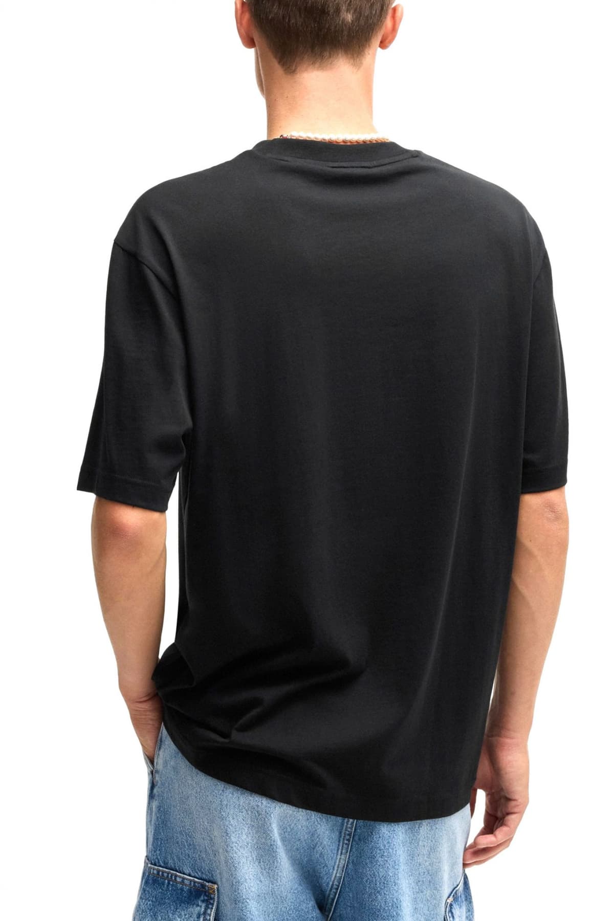 HUGO BLUE T-SHIRT NUGOCREA ΜΑΥΡΟ