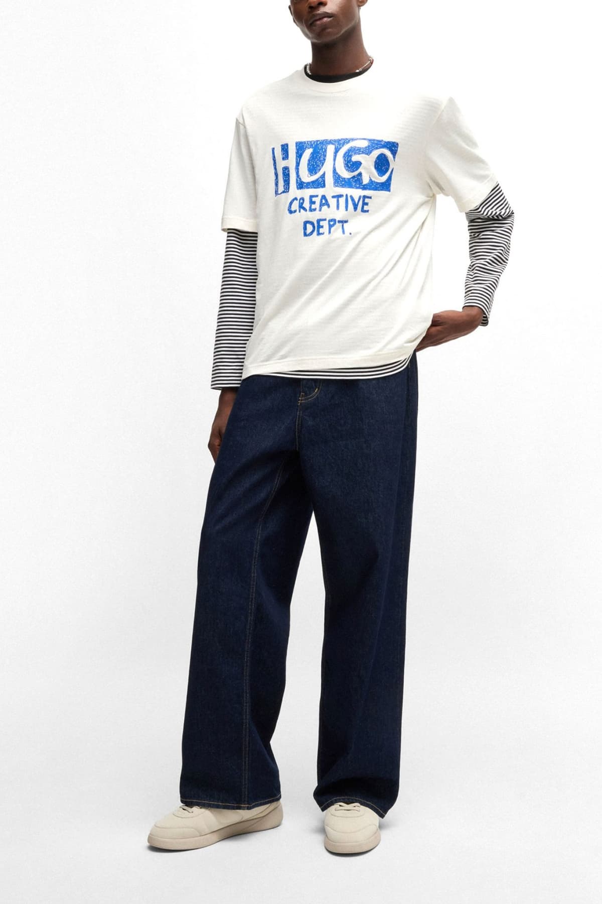 HUGO BLUE T-SHIRT NUGOCREA ΥΠΟΛΕΥΚΟ