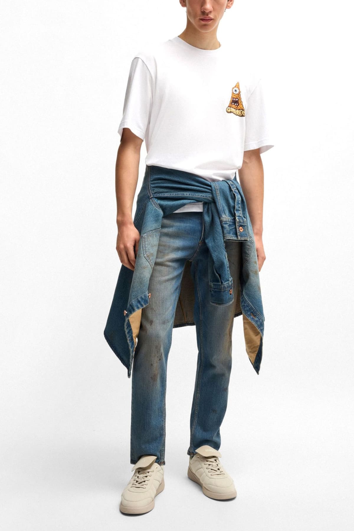 HUGO BLUE T-SHIRT NIZZERIO ΛΕΥΚΟ