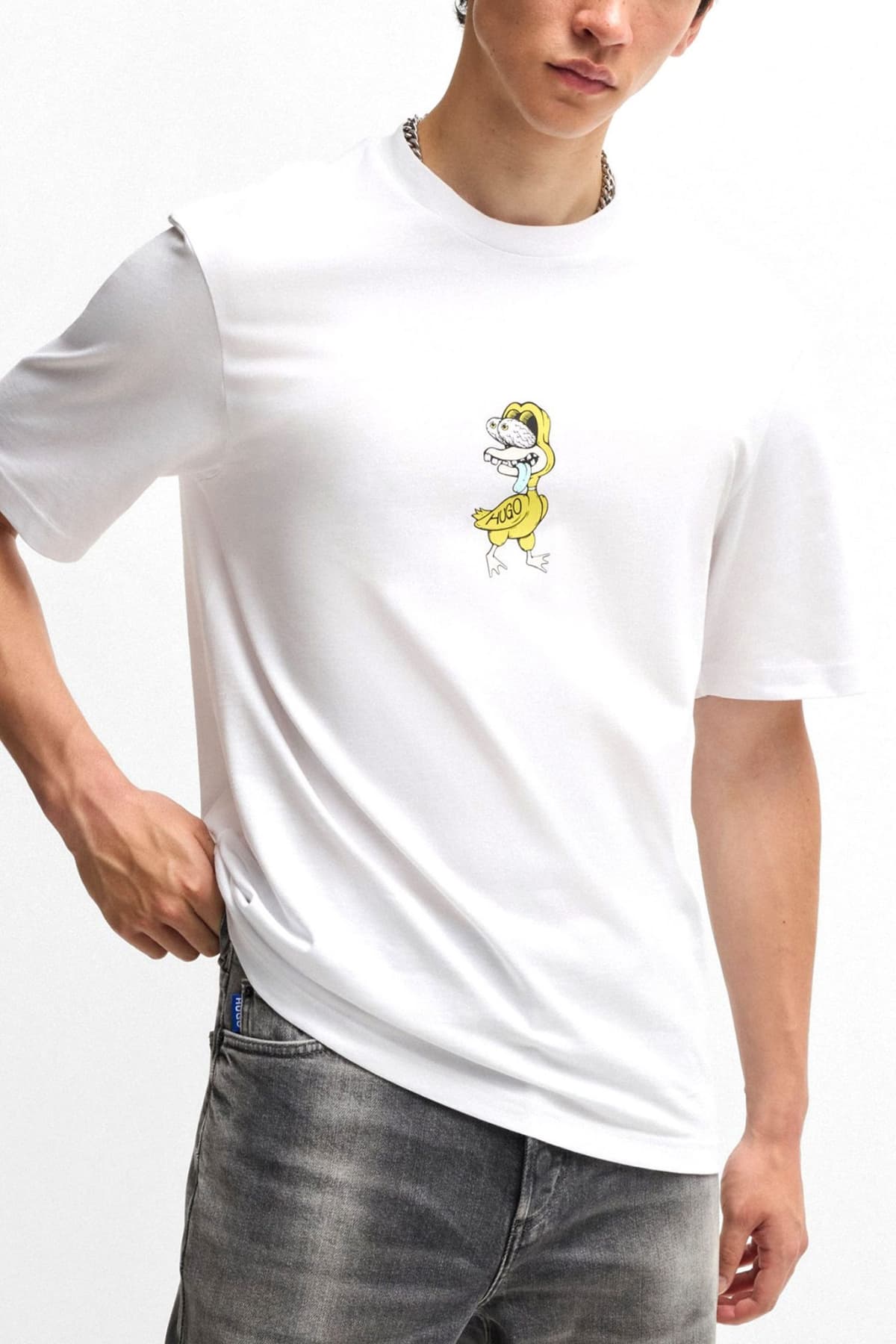 HUGO BLUE T-SHIRT NUTONGO ΛΕΥΚΟ