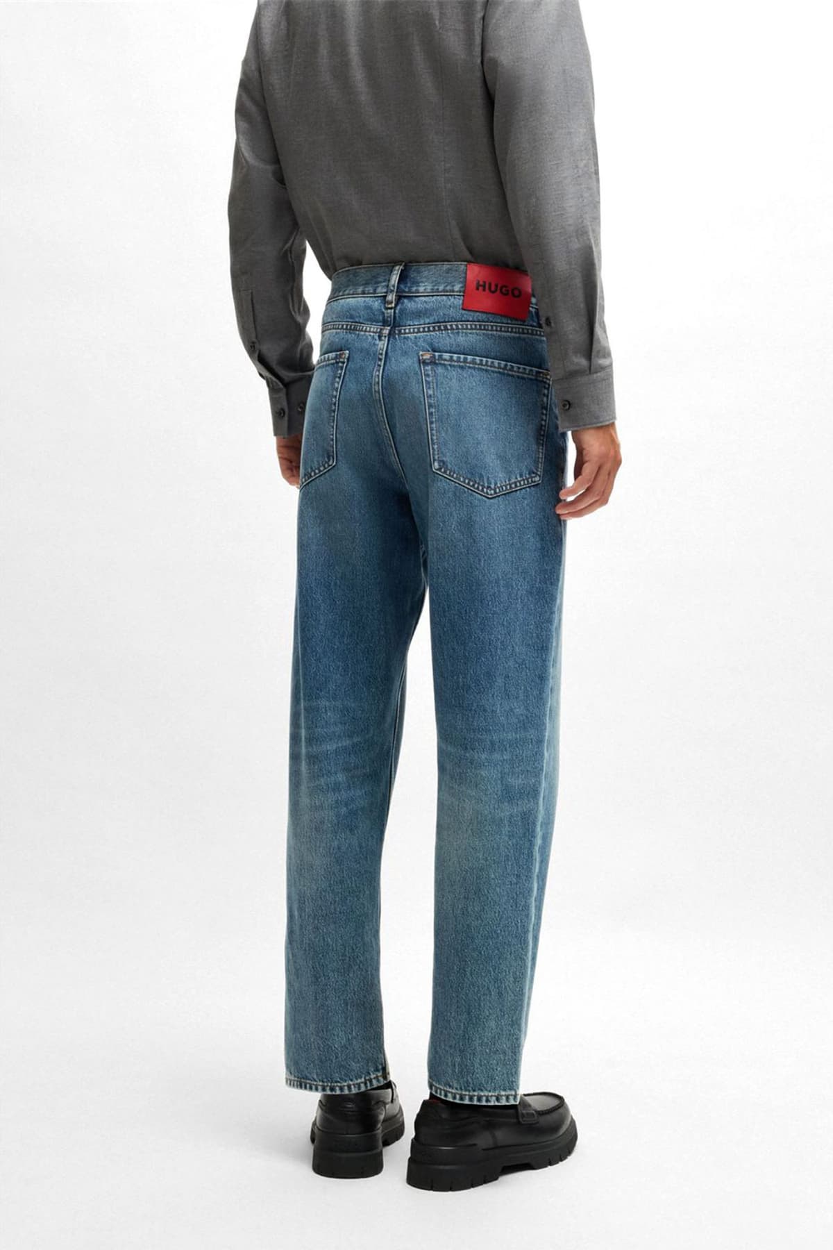 HUGO ΠΑΝΤΕΛΟΝΙ JEANS 838 TAPERED FIT ΑΝΟΙΧΤΟ ΜΠΛΕ