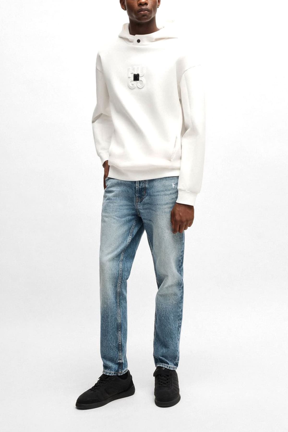 HUGO ΠΑΝΤΕΛΟΝΙ JEANS HUGO 634 TAPERED FIT ΑΝΟΙΧΤΟ ΜΠΛΕ