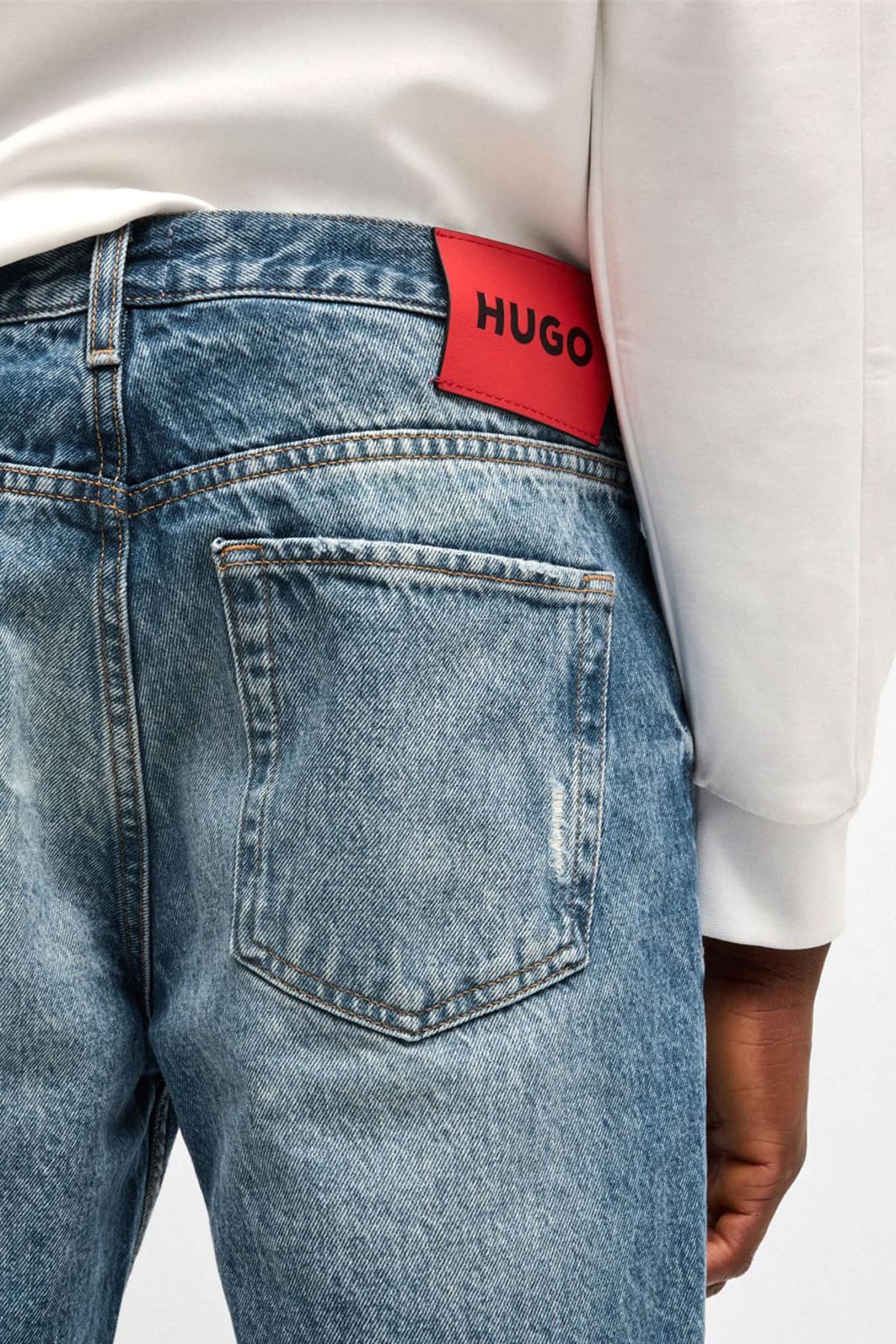 HUGO ΠΑΝΤΕΛΟΝΙ JEANS HUGO 634 TAPERED FIT ΑΝΟΙΧΤΟ ΜΠΛΕ