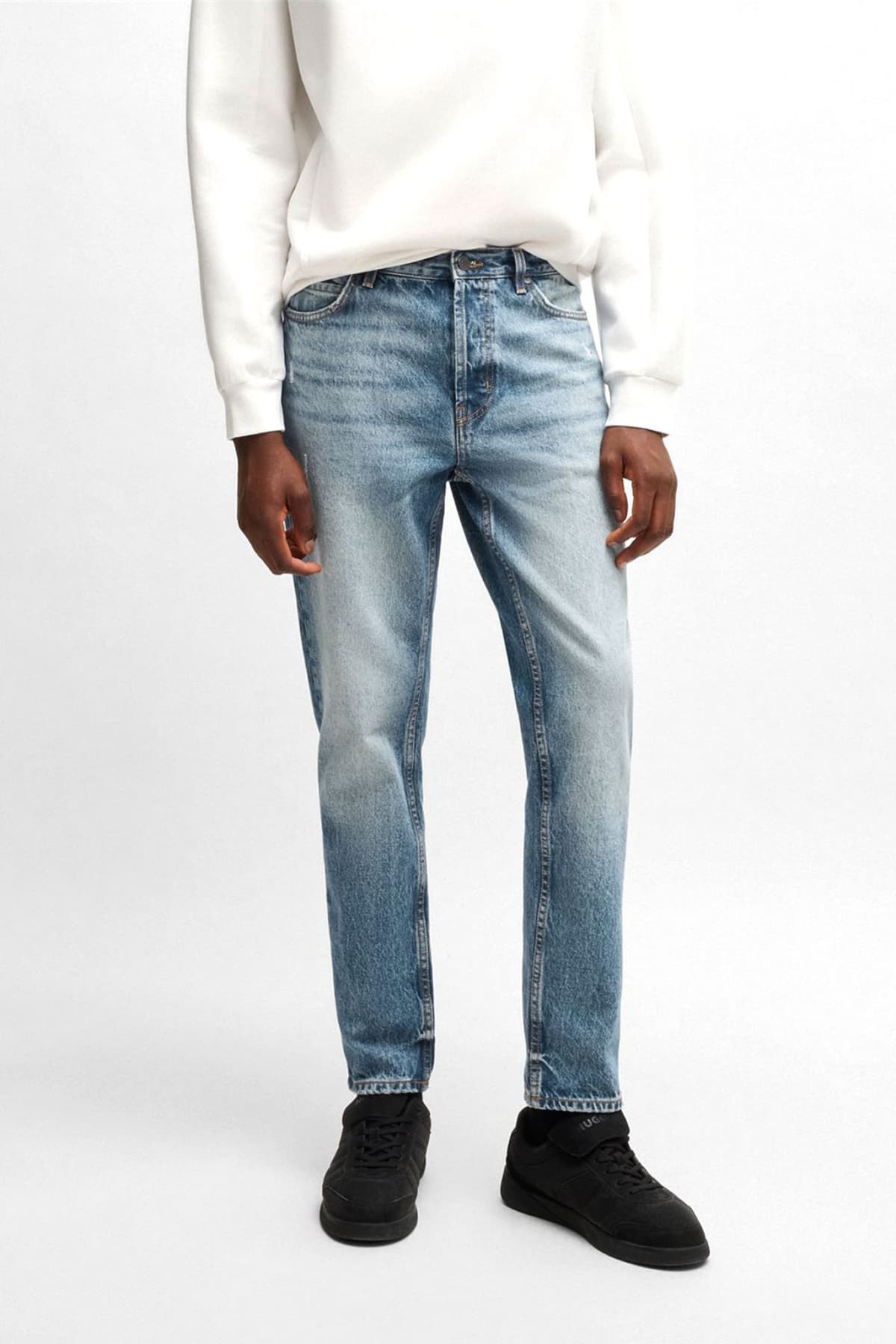 HUGO ΠΑΝΤΕΛΟΝΙ JEANS HUGO 634 TAPERED FIT ΑΝΟΙΧΤΟ ΜΠΛΕ