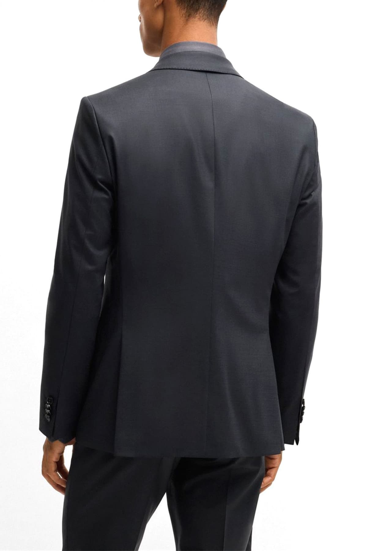 BOSS ΚΟΣΤΟΥΜΙ SLIM FIT H-HUGE-2PCS-PEAK-242 ΜΑΥΡΟ