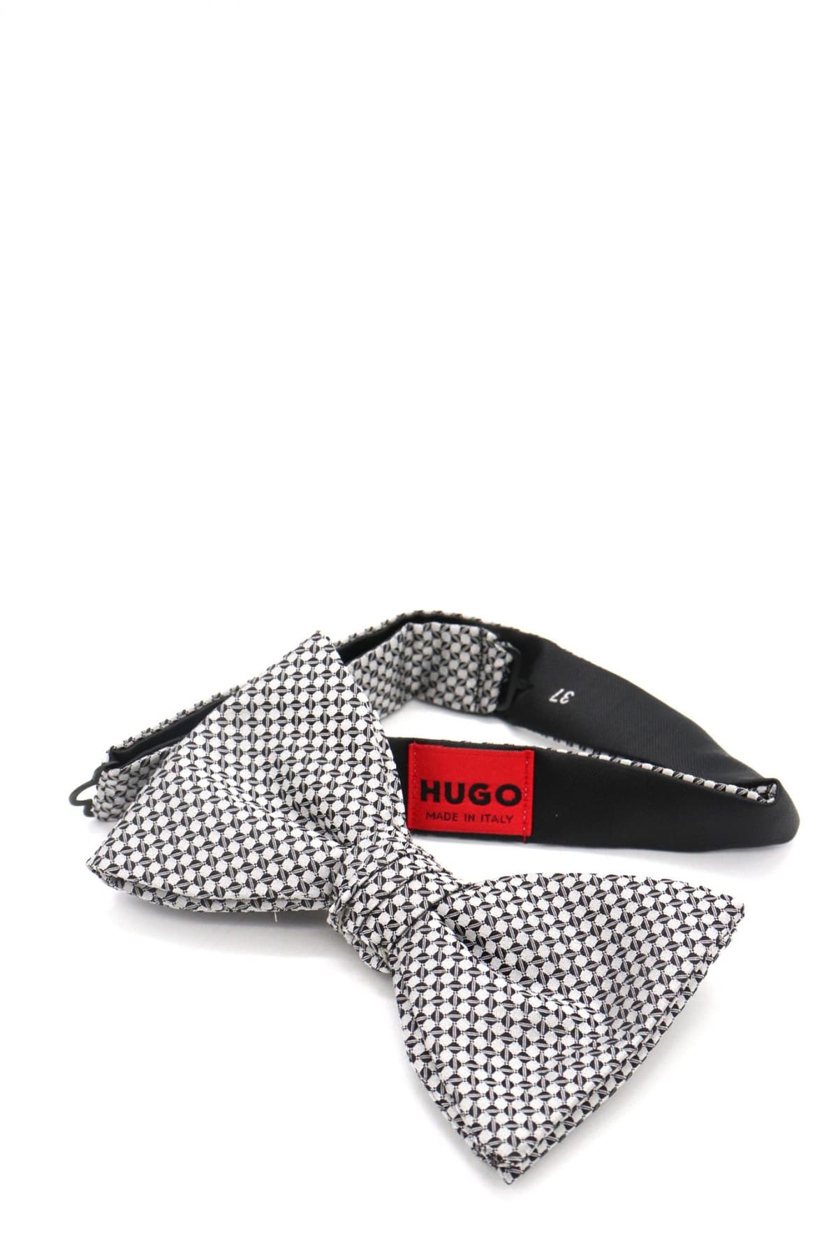 HUGO ΠΑΠΙΓΙΟΝ BOW TIE DRESSY ΜΙΚΡΟΣΧΕΔΙΟ ΛΕΥΚΟ-ΜΑΥΡΟ