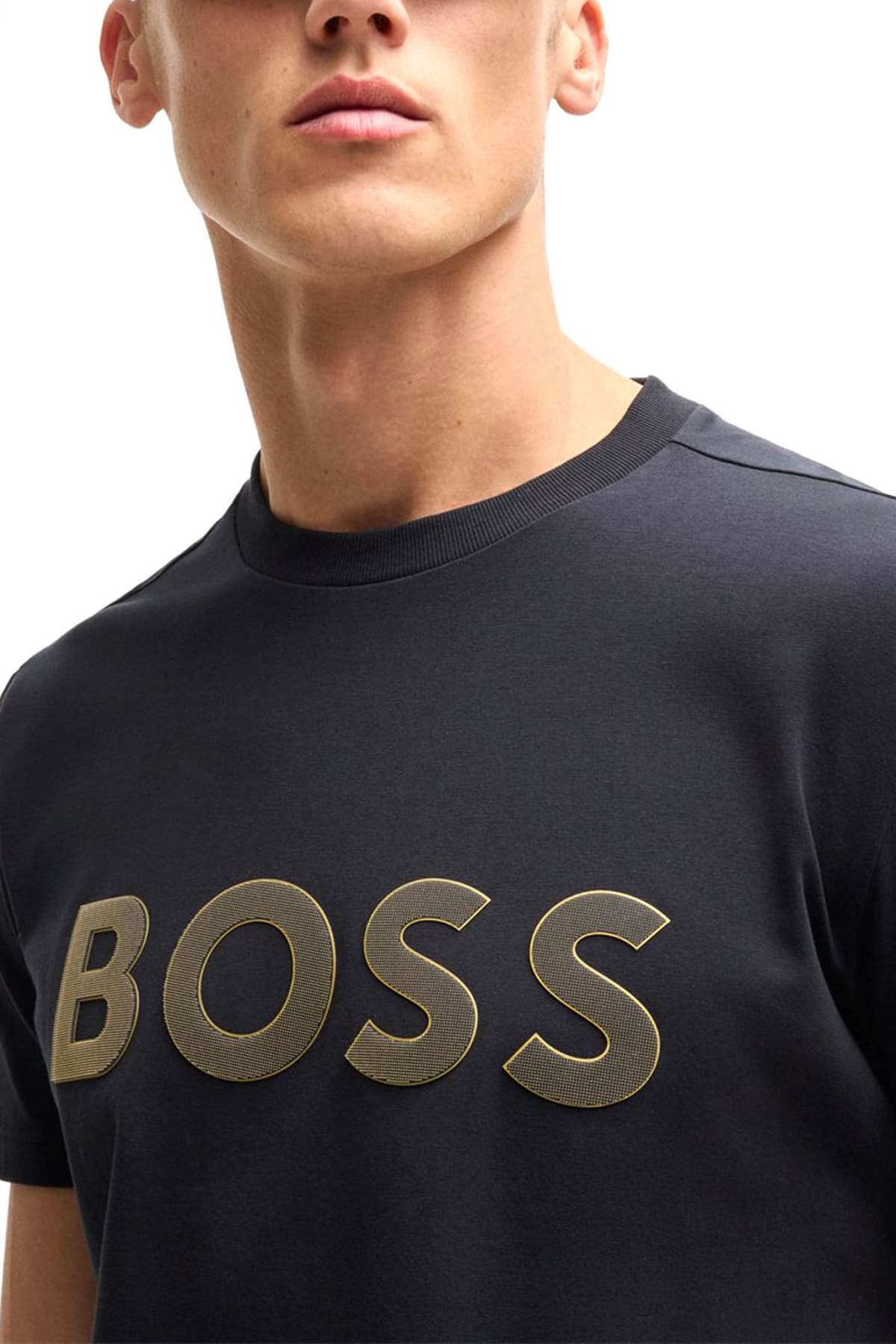 BOSS ATHLEISURE T-SHIRT REGULAR FIT TEE TL LOGO ΜΠΛΕ