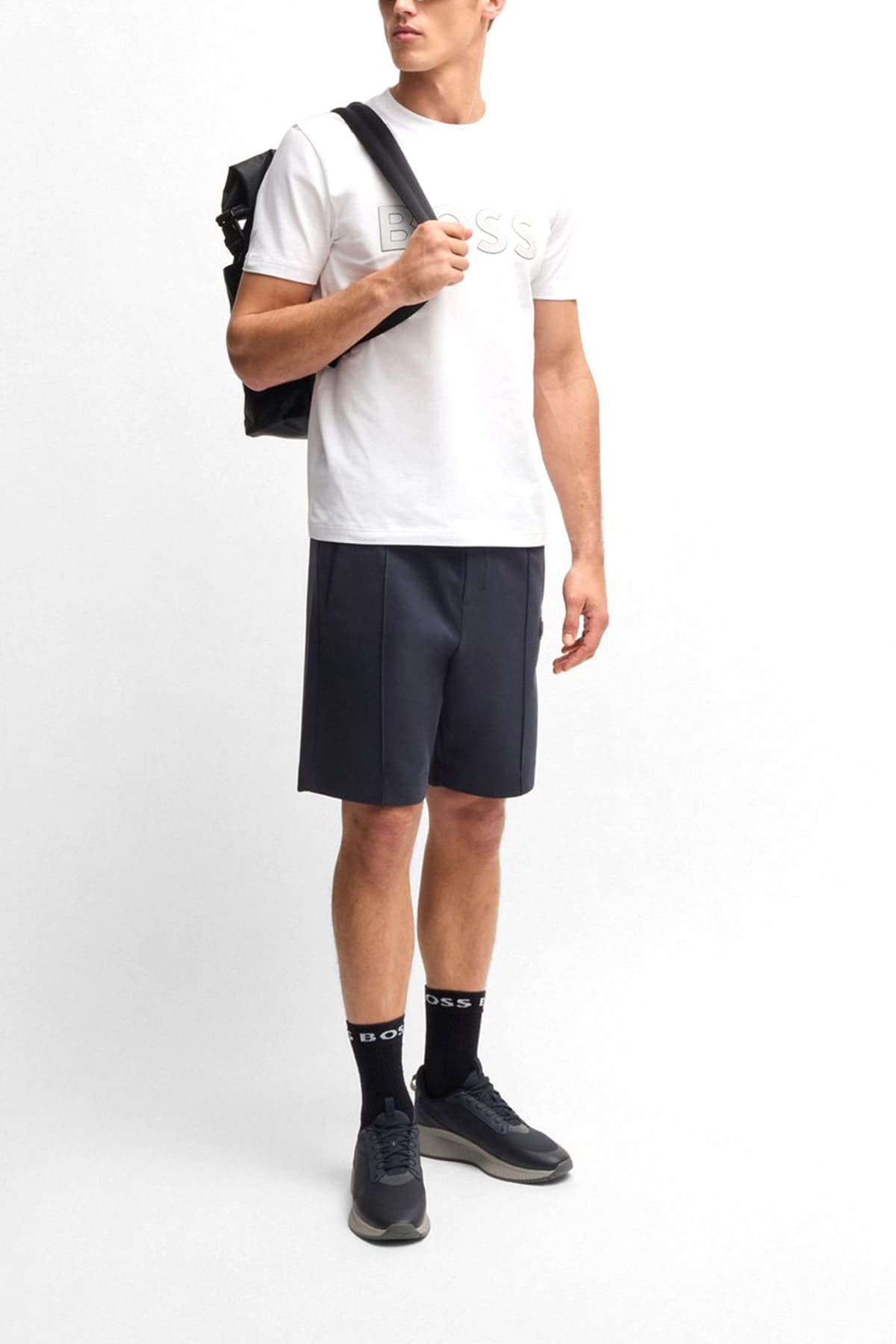 BOSS ATHLEISURE T-SHIRT REGULAR FIT TEE TL LOGO ΛΕΥΚΟ