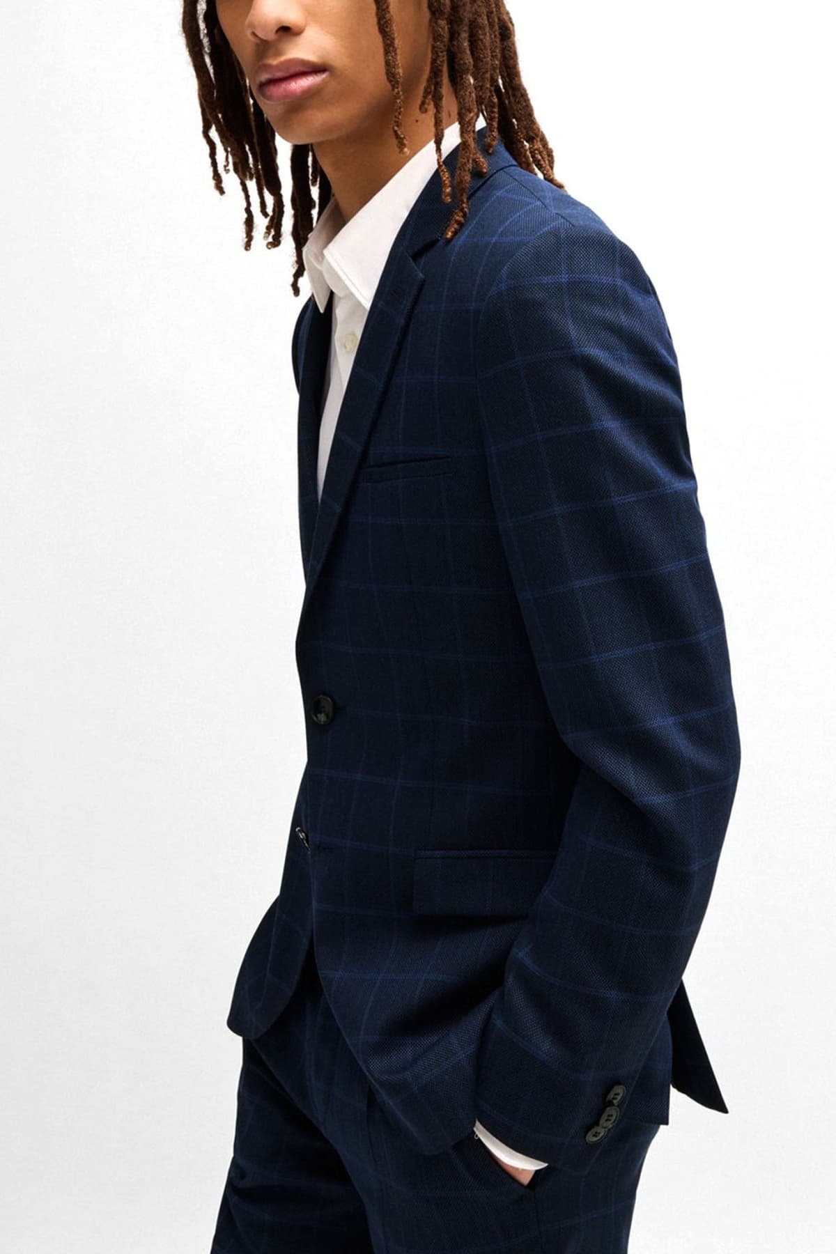 HUGO ΣΑΚΑΚΙ ΚΟΣΤΟΥΜΙΟΥ ARTI232X EXTRA-SLIM FIT ΣΚΟΥΡΟ ΜΠΛΕ