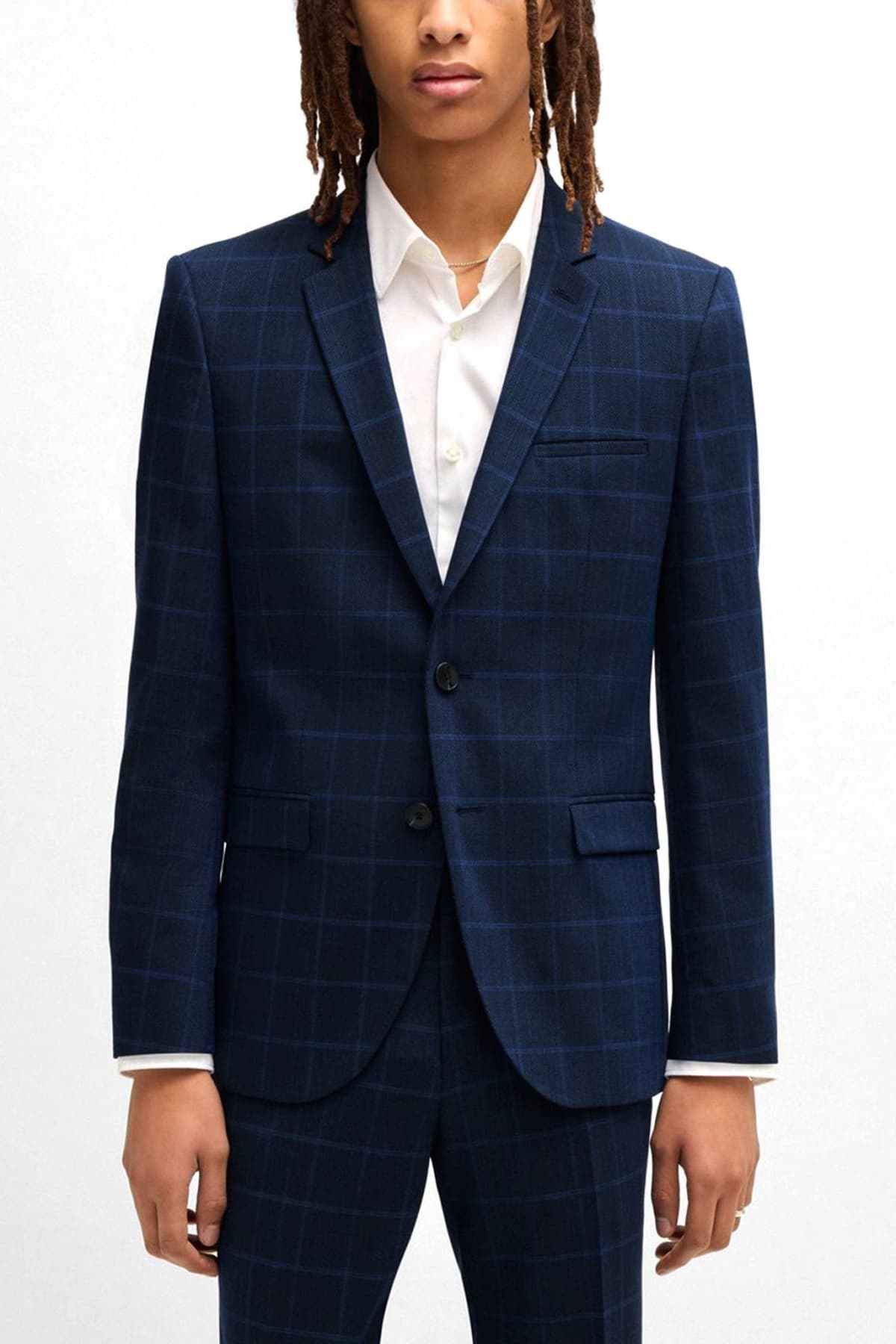 HUGO ΣΑΚΑΚΙ ΚΟΣΤΟΥΜΙΟΥ ARTI232X EXTRA-SLIM FIT ΣΚΟΥΡΟ ΜΠΛΕ