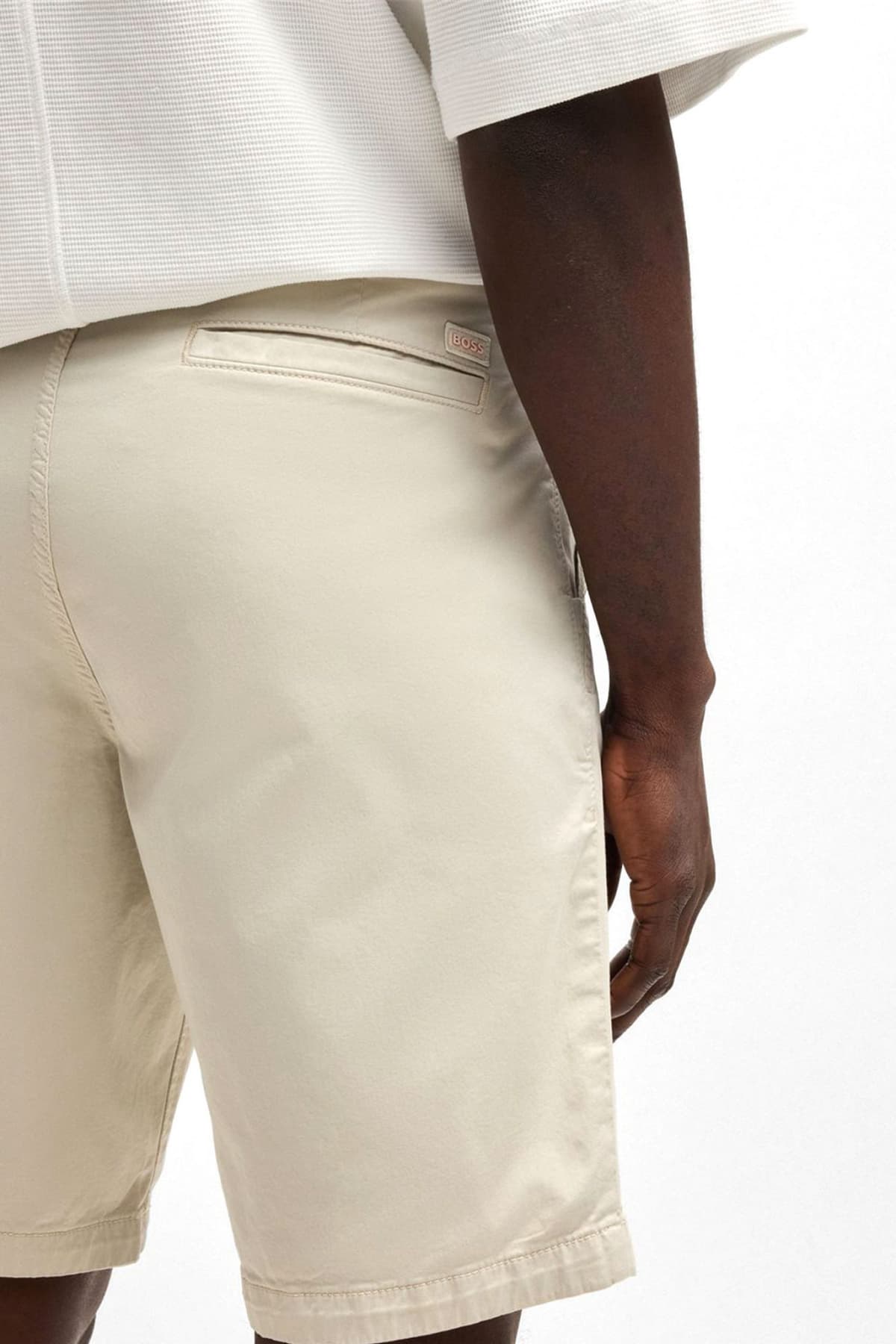 BOSS CASUAL ΒΕΡΜΟΥΔΑ CHINO SLIM FIT CHINO SLIM SHORTS ΜΠΕΖ