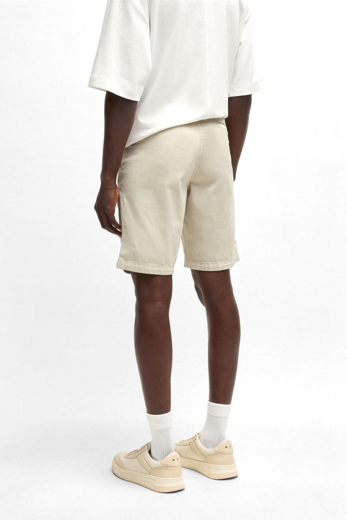 BOSS CASUAL ΒΕΡΜΟΥΔΑ CHINO SLIM FIT CHINO SLIM SHORTS ΜΠΕΖ