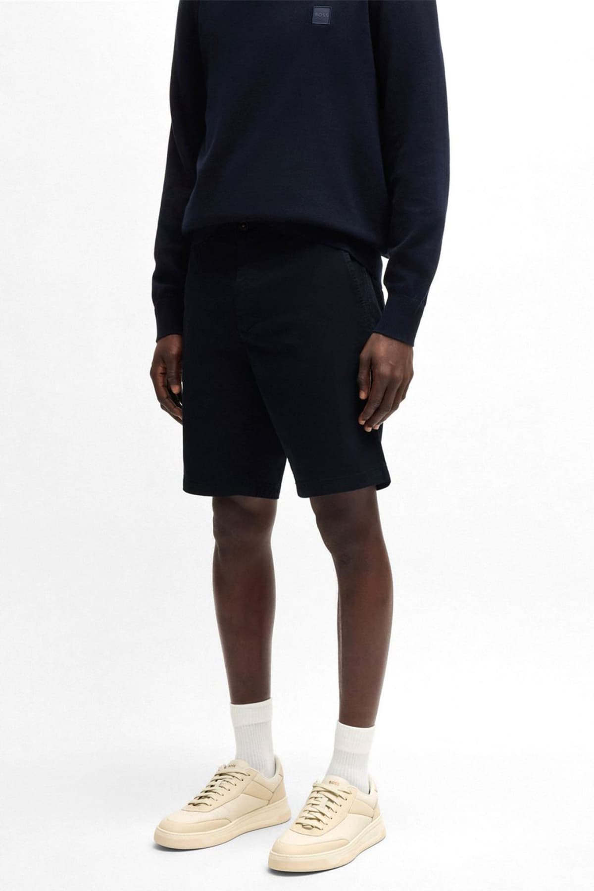 BOSS CASUAL ΒΕΡΜΟΥΔΑ CHINO SLIM FIT CHINO SLIM SHORTS ΜΠΛΕ