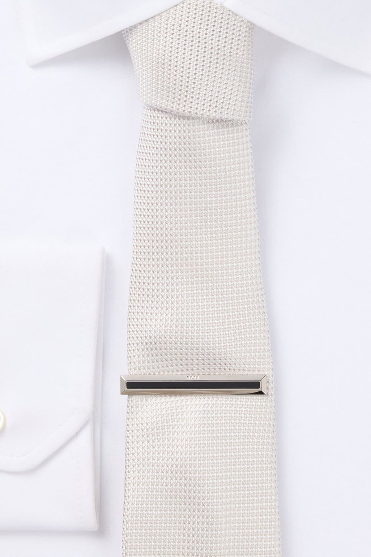 BOSS ΚΛΙΠ ΓΡΑΒΑΤΑΣ B-PYRAMIDINSERT-TIE ΜΑΥΡΟ