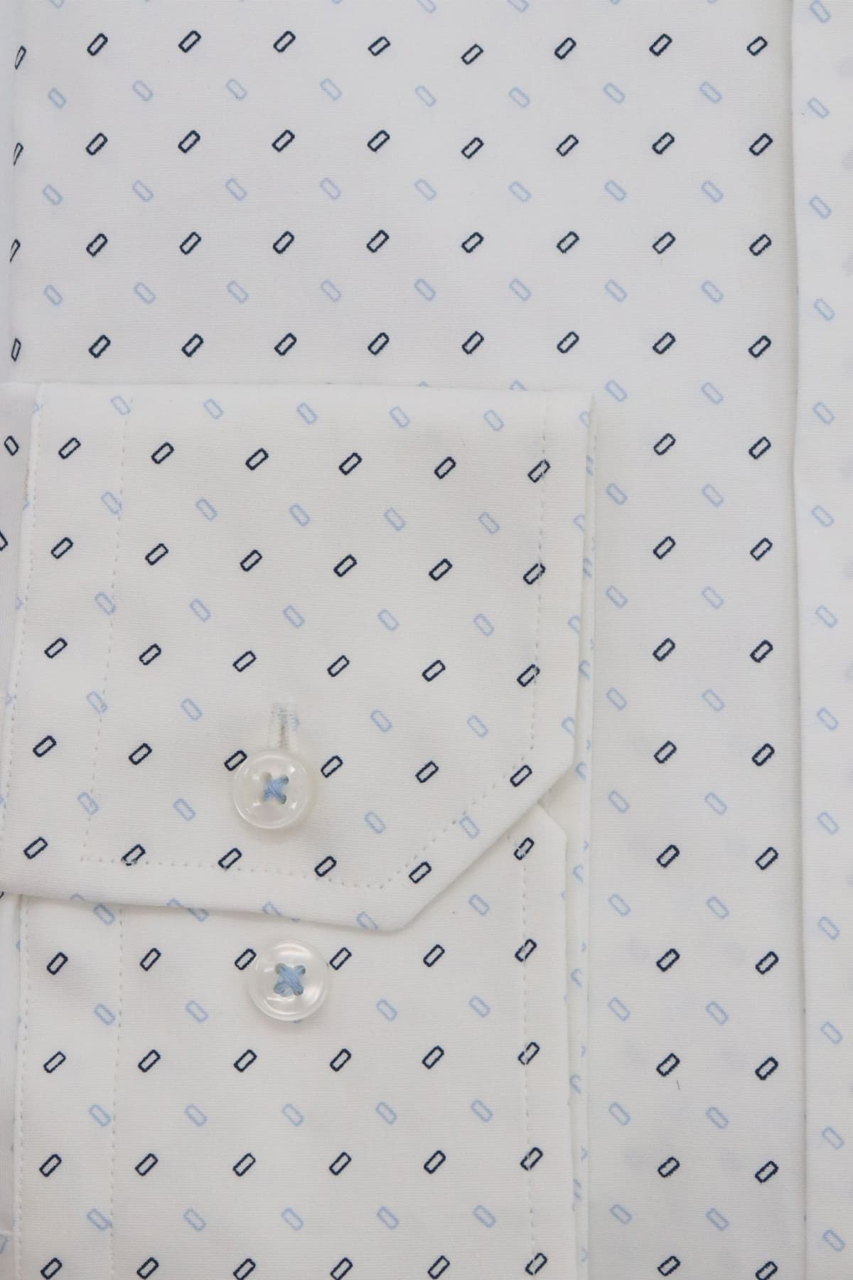 BOSS ΠΟΥΚΑΜΙΣΟ ΜΙΚΡΟΣΧΕΔΙΟ REGULAR FIT STRETCH H-JOE-KENT-C1-214 ΛΕΥΚΟ-ΜΠΛΕ