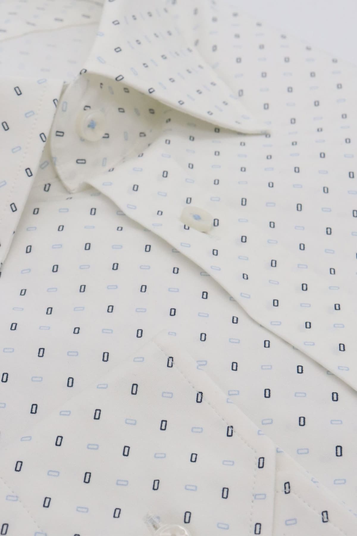 BOSS ΠΟΥΚΑΜΙΣΟ ΜΙΚΡΟΣΧΕΔΙΟ REGULAR FIT STRETCH H-JOE-KENT-C1-214 ΛΕΥΚΟ-ΜΠΛΕ