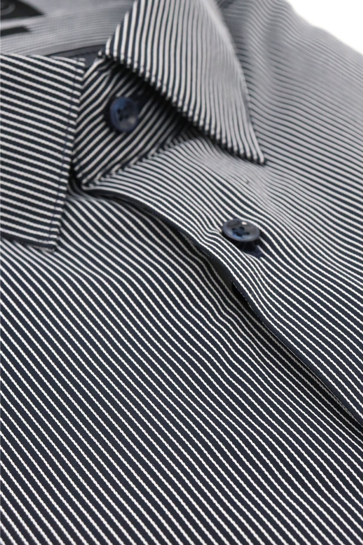 BOSS PERFORMANCE ΠΟΥΚΑΜΙΣΟ ΡΙΓΕ SLIM FIT P-HANK-S-KENT-C1-222 ΜΠΛΕ-ΛΕΥΚΟ