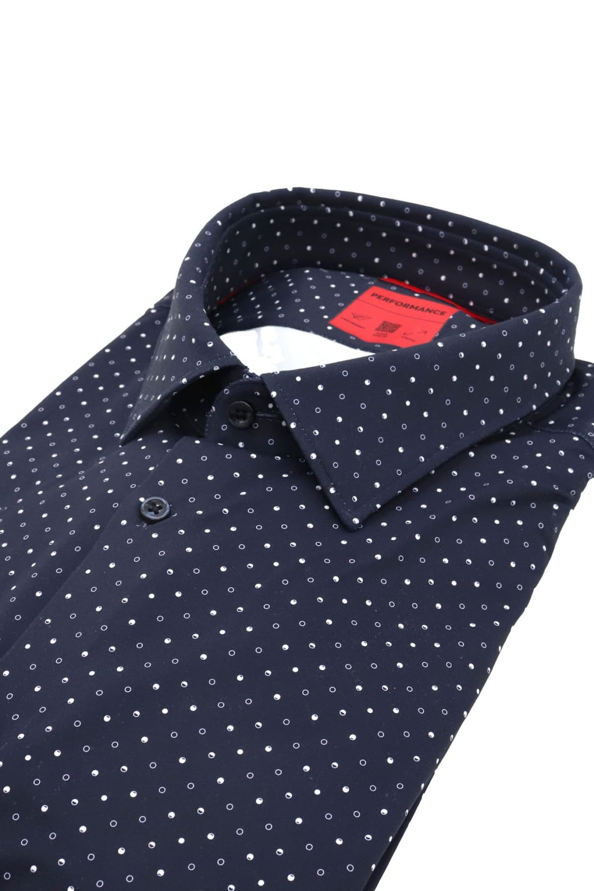 HUGO PERFORMANCE ΠΟΥΚΑΜΙΣΟ ΜΙΚΡΟΣΧΕΔΙΟ SLIM FIT KENNO ΛΕΥΚΟ-ΜΠΛΕ