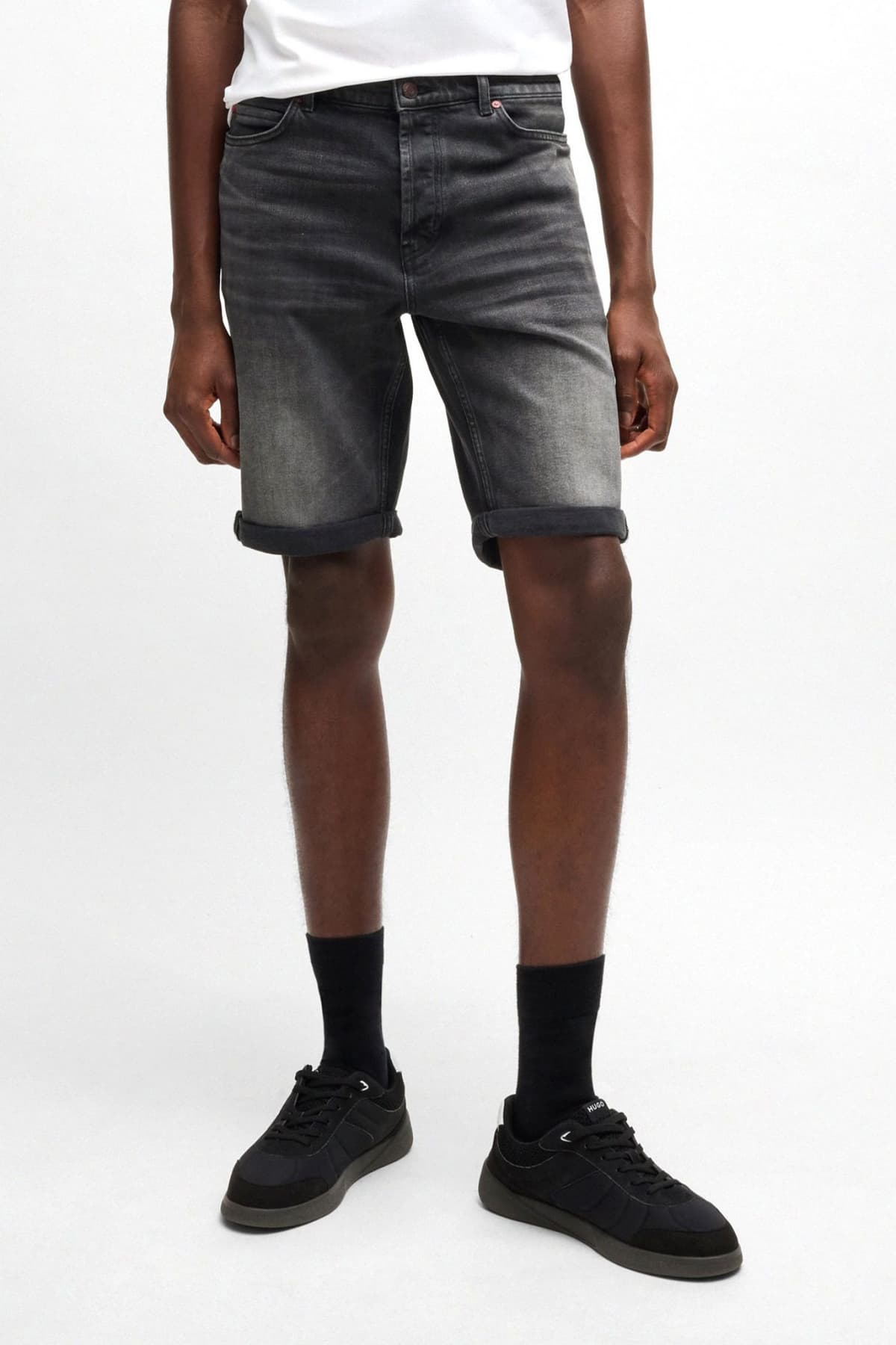 HUGO ΒΕΡΜΟΥΔΑ JEANS HUGO 634/S ΣΚΟΥΡΟ ΓΚΡΙ