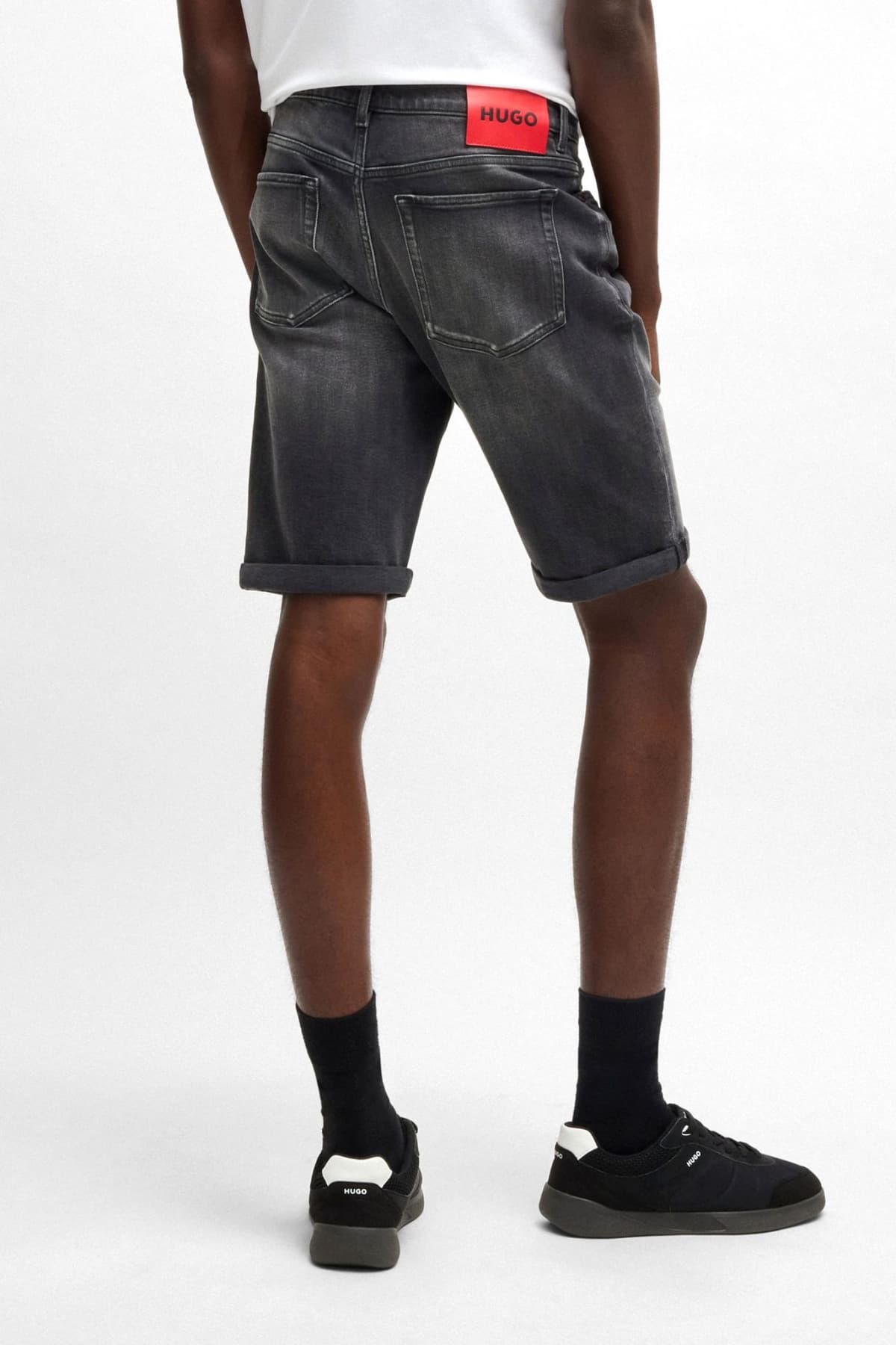 HUGO ΒΕΡΜΟΥΔΑ JEANS HUGO 634/S ΣΚΟΥΡΟ ΓΚΡΙ