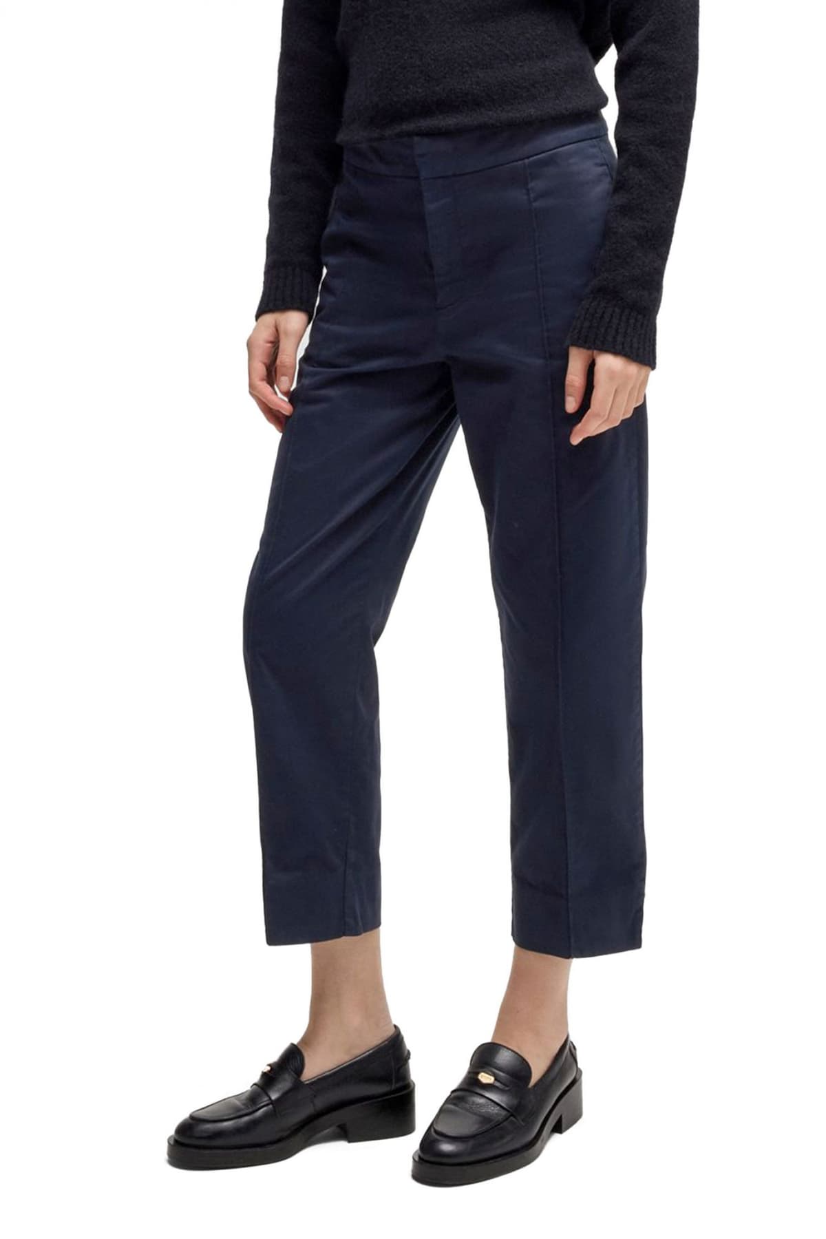 BOSS CASUAL ΠΑΝΤΕΛΟΝΙ CHINO C_TERESITA1-D ΣΚΟΥΡΟ ΜΠΛΕ