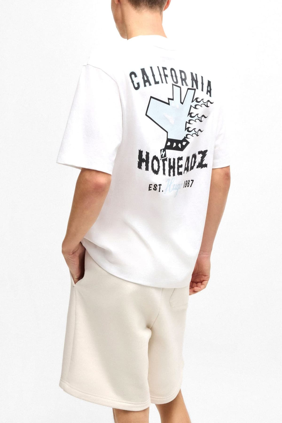 HUGO BLUE T-SHIRT NEBULOP ΛΕΥΚΟ