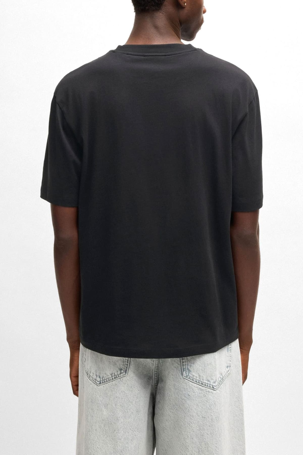 HUGO BLUE T-SHIRT NEWROMI ΜΑΥΡΟ