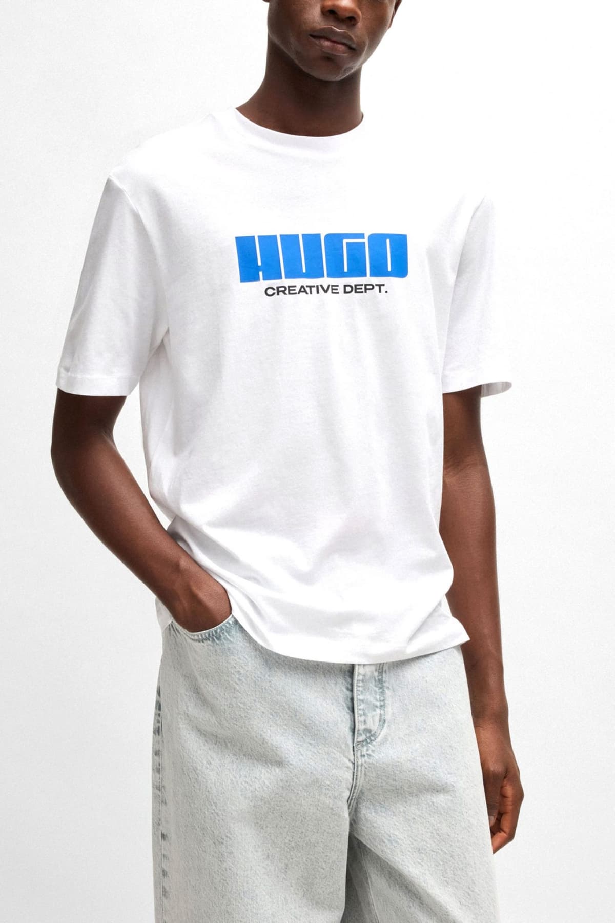 HUGO BLUE T-SHIRT NEWROMI ΛΕΥΚΟ