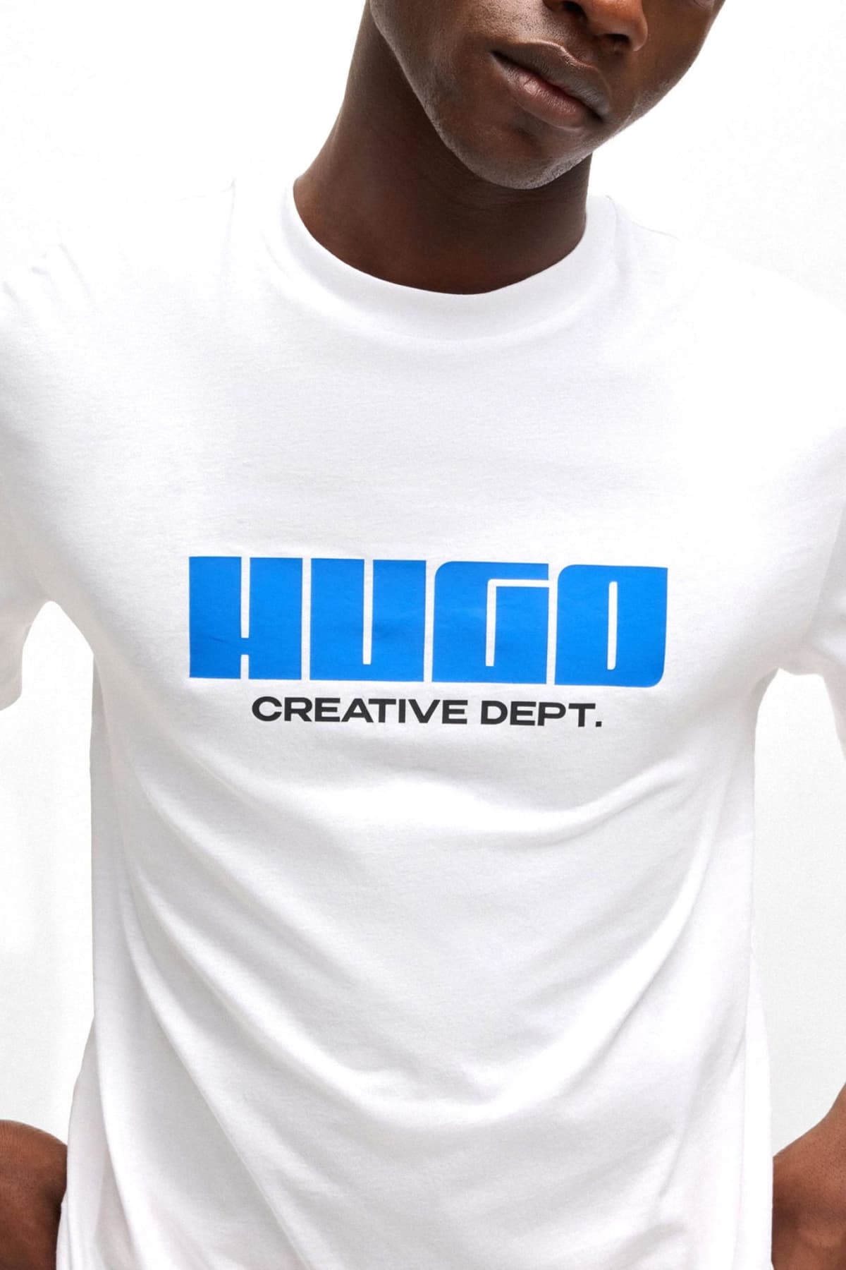 HUGO BLUE T-SHIRT NEWROMI ΛΕΥΚΟ