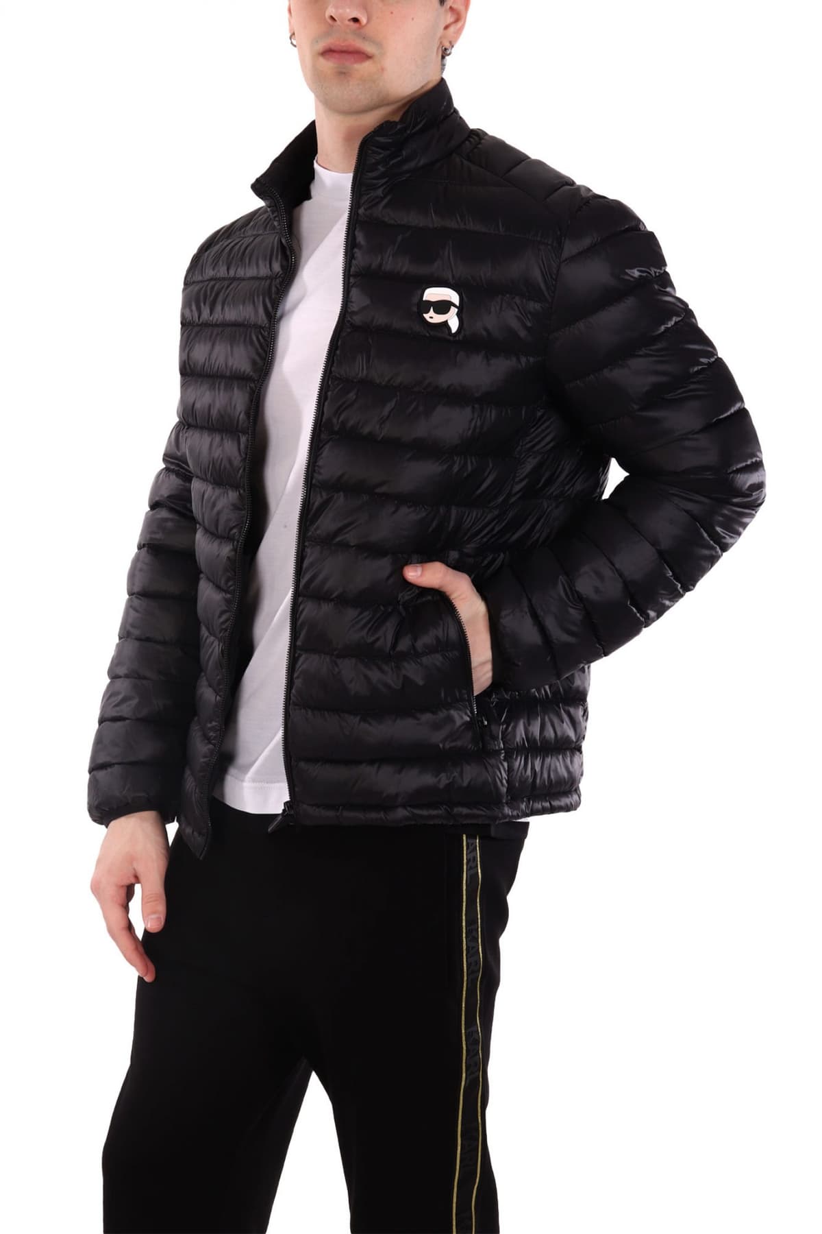 KARL LAGERFELD ΜΠΟΥΦΑΝ ΦΟΥΣΚΩΤΟ LOGO ΜΑΥΡΟ