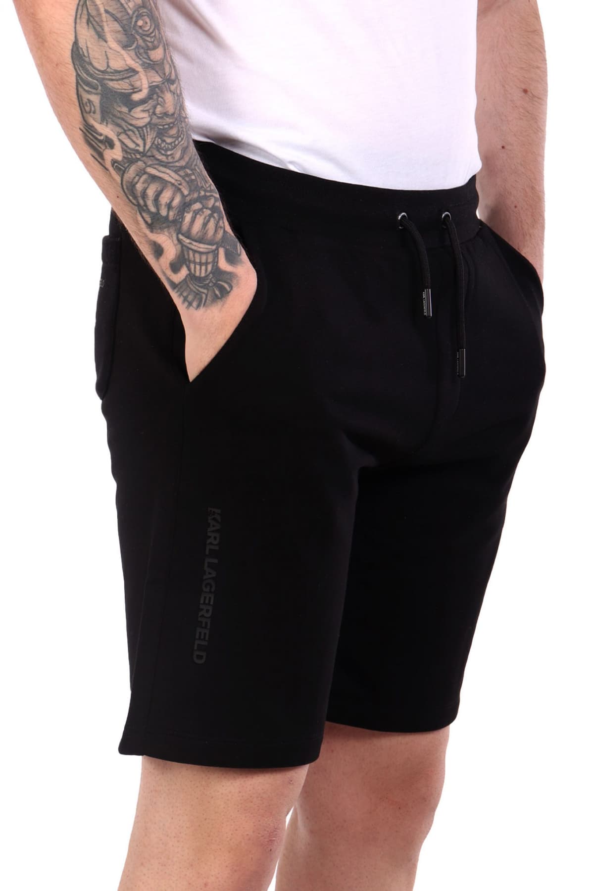 KARL LAGERFELD ΒΕΡΜΟΥΔΑ ΦΟΥΤΕΡ LOGO ΜΑΥΡΟ