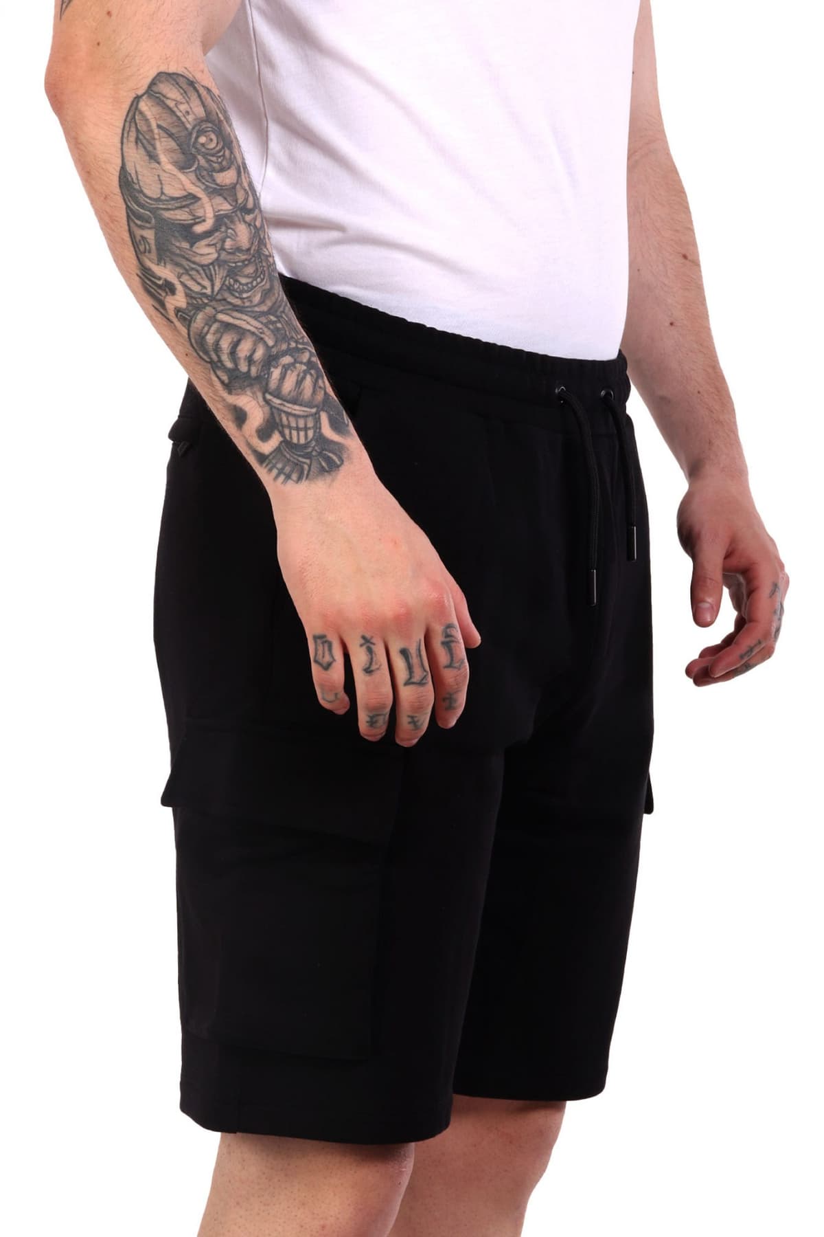 KARL LAGERFELD ΒΕΡΜΟΥΔΑ ΦΟΥΤΕΡ LOGO ΜΑΥΡΟ