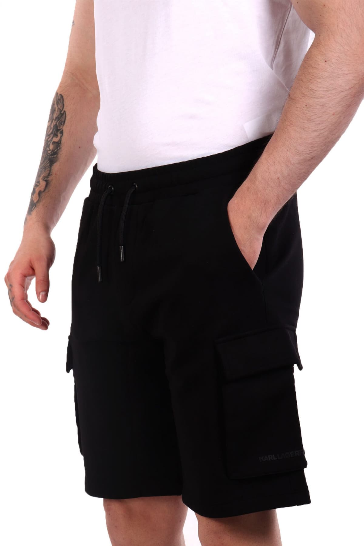 KARL LAGERFELD ΒΕΡΜΟΥΔΑ ΦΟΥΤΕΡ LOGO ΜΑΥΡΟ