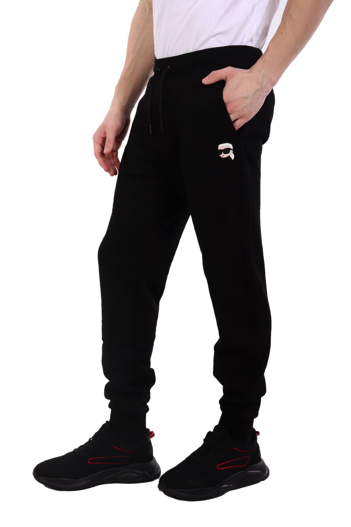 KARL LAGERFELD ΠΑΝΤΕΛΟΝΙ ΦΟΡΜΑ LOGO ΜΑΥΡΟ